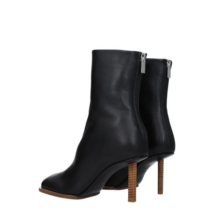 Jacquemus ob1o1e1124 Leather Ankle Boots in Black Size US 6 / IT 36 - 4 Thumbnail
