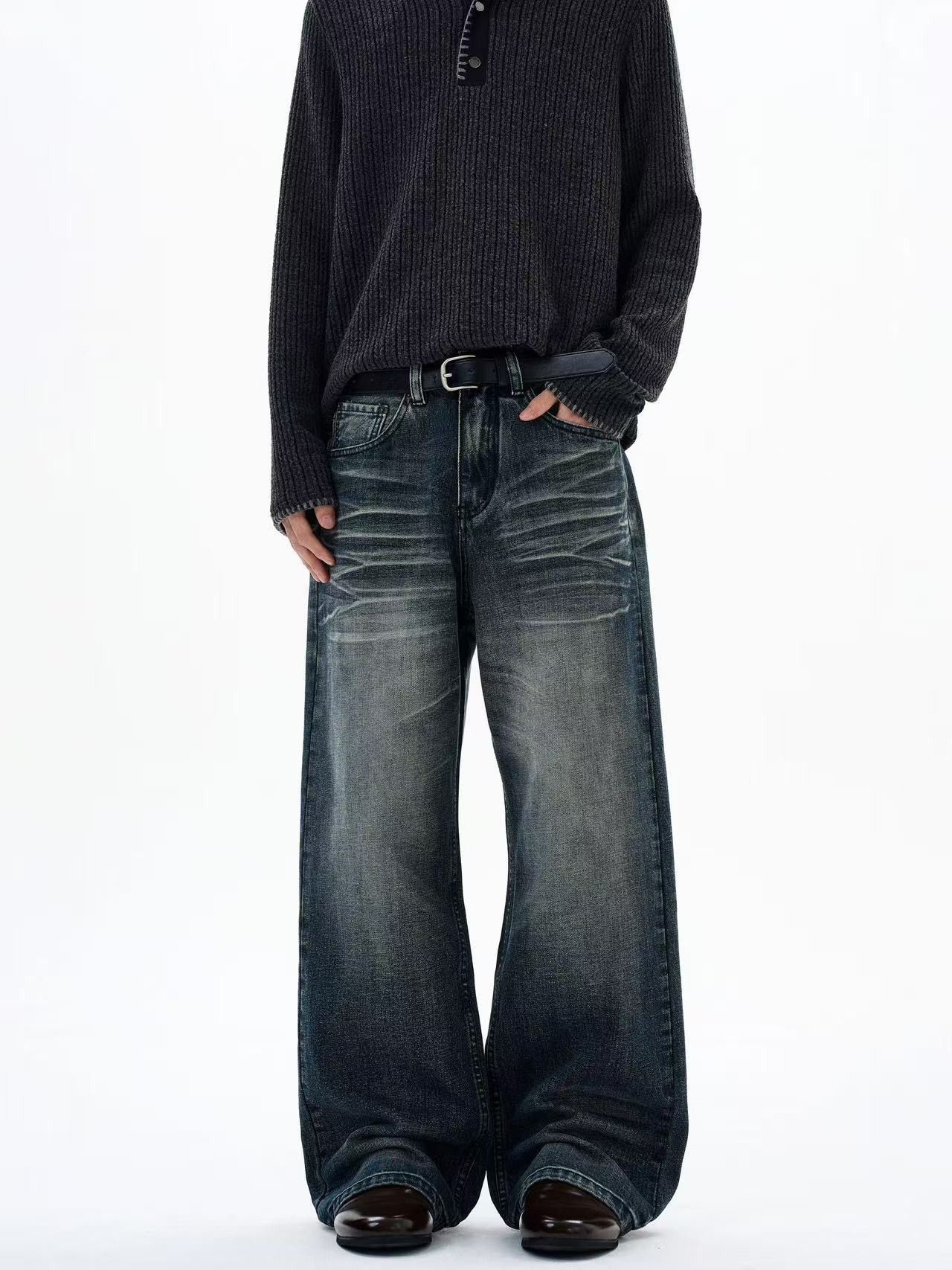 Jean American street blue whisker cleanfit jeans men's straight Size US 32 / EU 48 - 2 Thumbnail