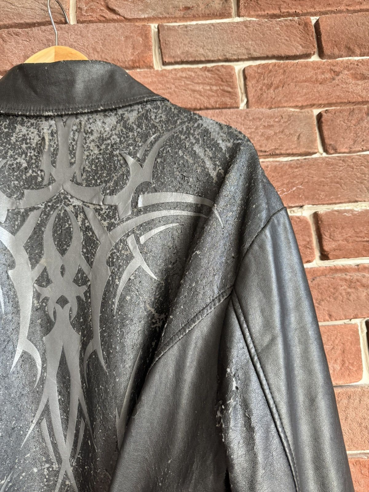 Vintage Vintage Faux Leather Tribal Rave Coat Jacket Rock Punk L Size US L / EU 52-54 / 3 - 24 Thumbnail