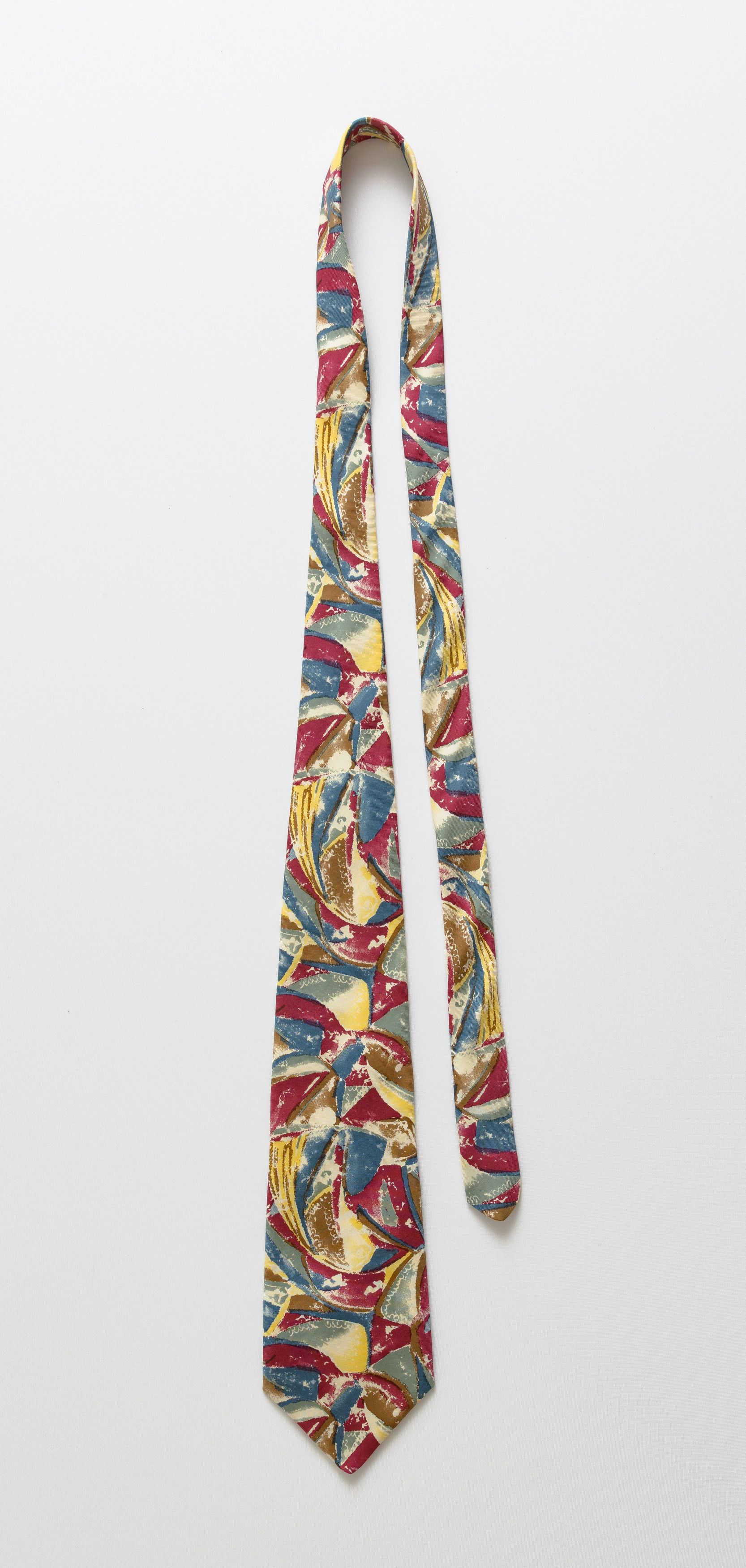 Japanese Brand man Tie abstract pattern print necktie silk tie 065 Size ONE SIZE - 2 Thumbnail
