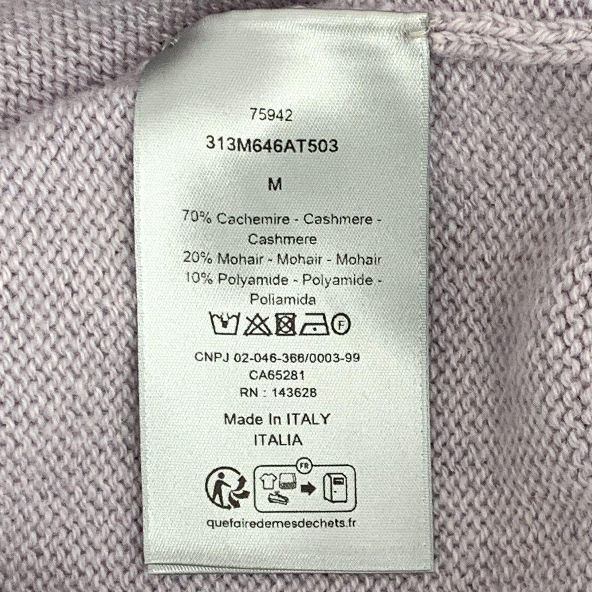Dior Dior Purple Logo Cashmere Sleeveless Knit Vest K26WX Size US M / EU 48-50 / 2 - 8 Thumbnail