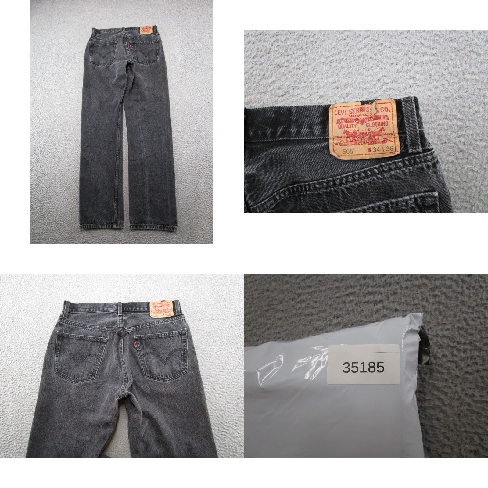 Levi's VTG Levi's Relaxed Fit Straight Leg Denim Jeans 34x36 Black 5-Pocket Design Cotton Denim Men Jeans Straight VTG Levi's Regular Size 34 Mens Size US 34 / EU 50 - 9 Thumbnail