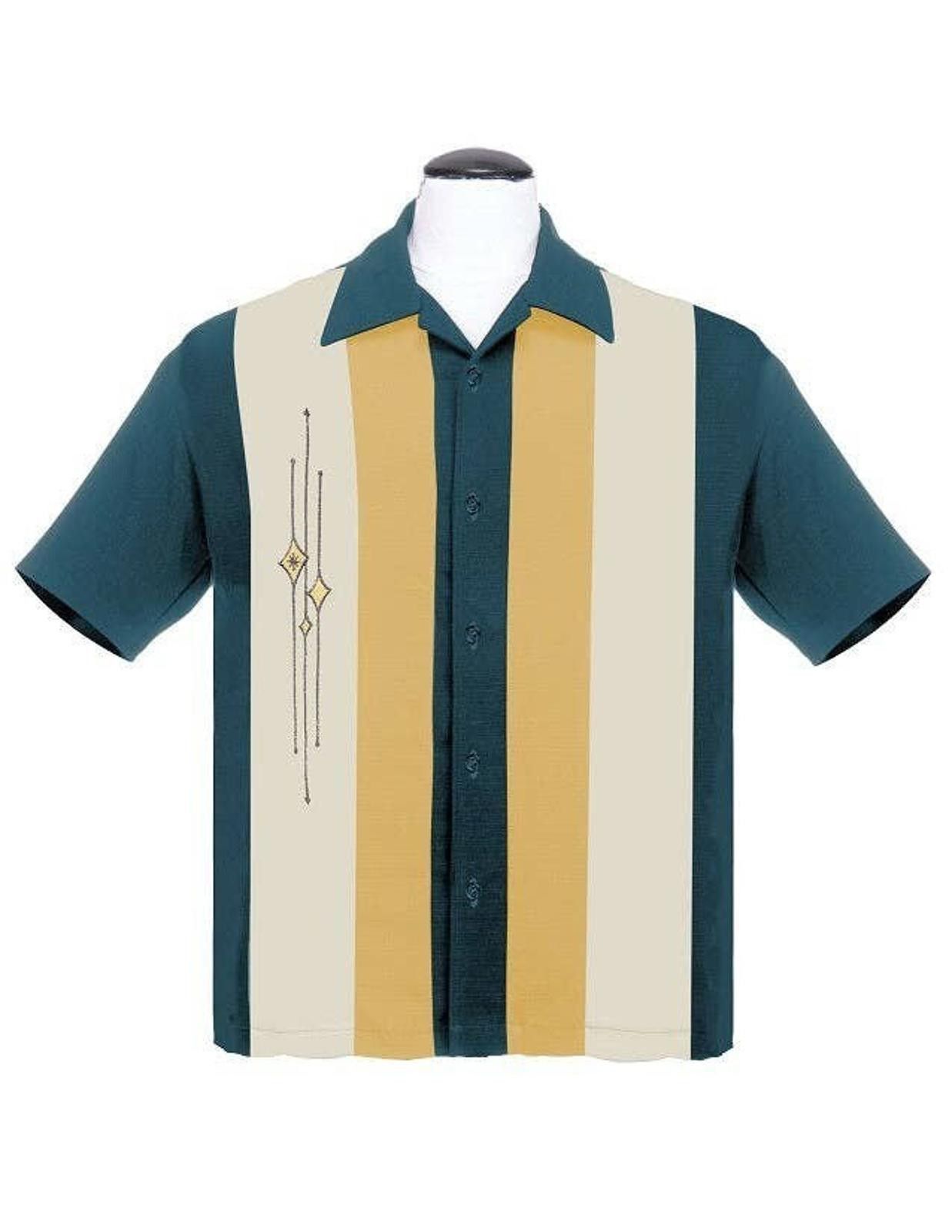 Steady Hands Steady Rockabilly Retro Bowling Shirt Short 2XL Size US XXL / EU 58 / 5 - 1 Preview