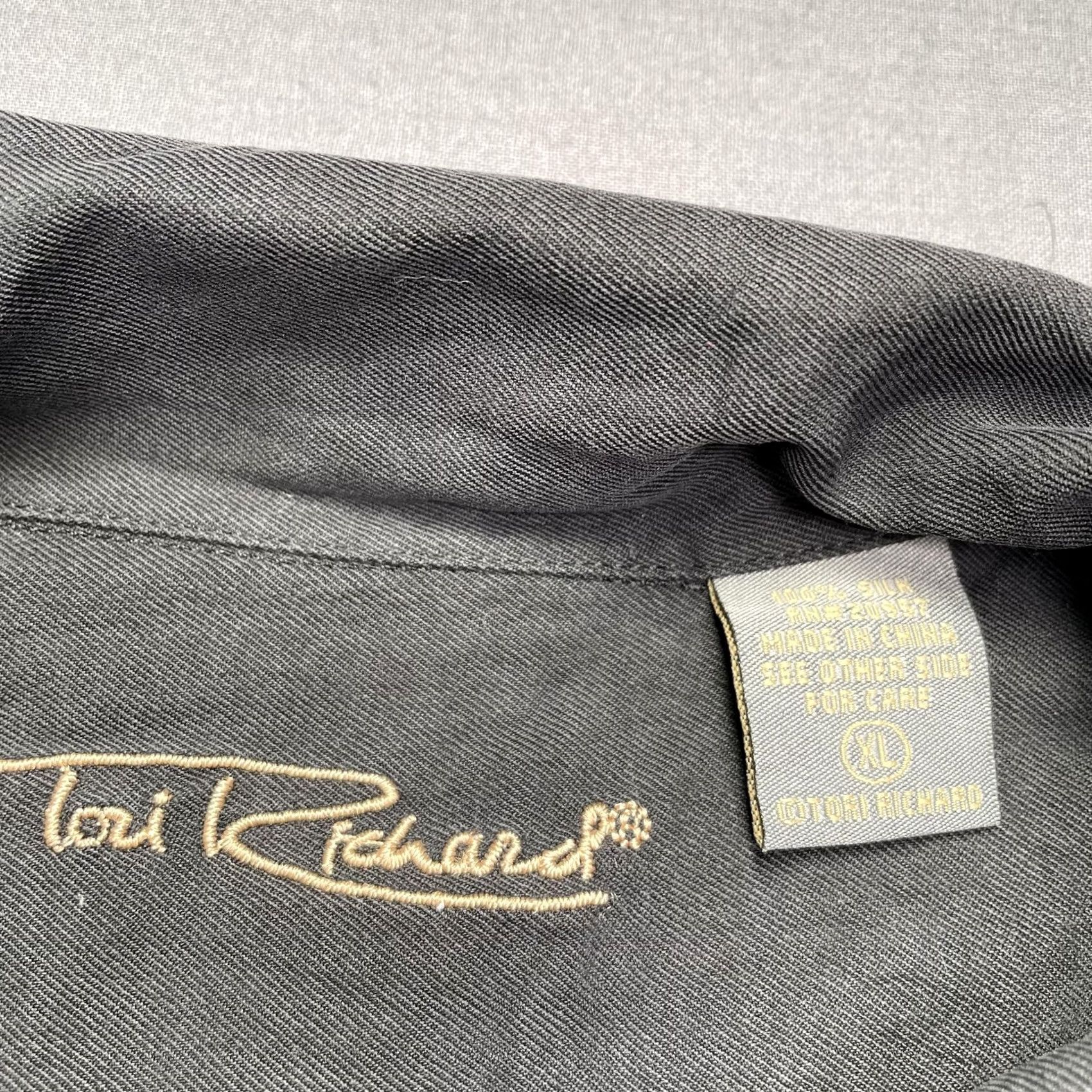 Tori Richard Tori Richard Shirt Mens XL Gray Tropitini Hawaiian Aloha Silk Embroidered Size US XL / EU 56 / 4 - 4 Thumbnail