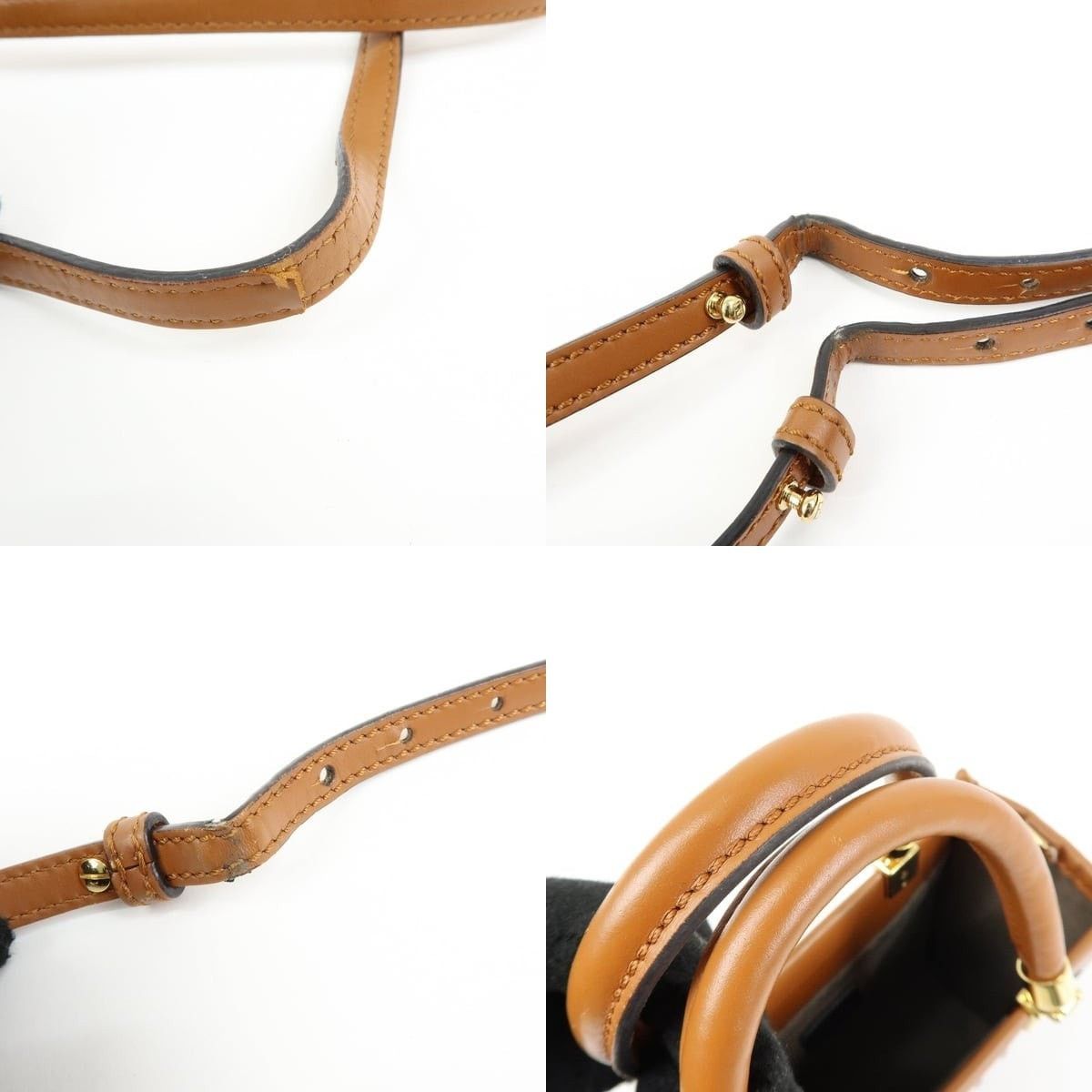 Fendi Fendi Sunshine Shopper Small Calfskin Top Handle Bag Brown Size ONE SIZE - 4 Thumbnail