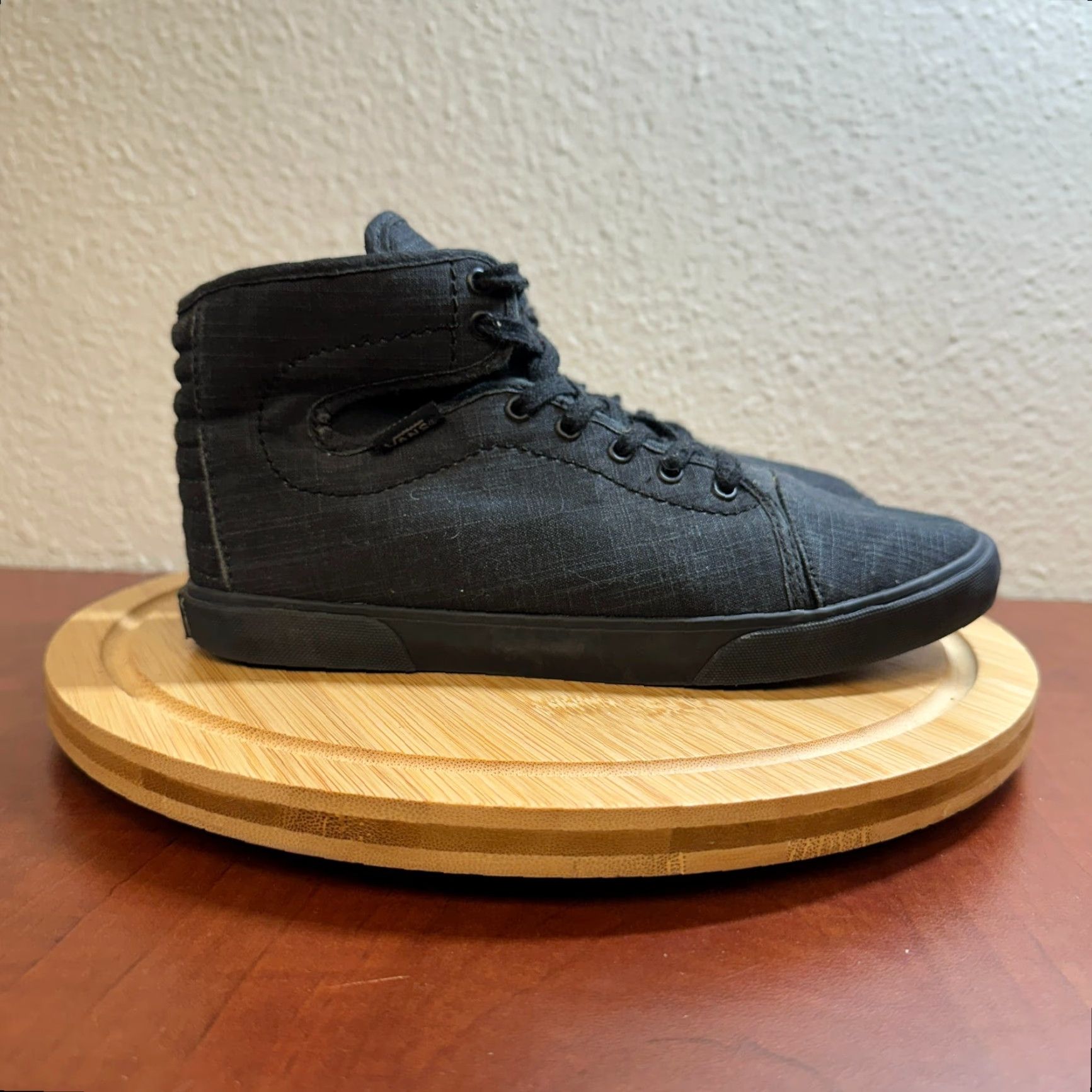 Vans Vans Womens 5 Black Canvas Sneaker Hadley Off The Wall Hi Top Skater Shoes Size XS / US 0-2 / IT 36-38 - 6 Thumbnail