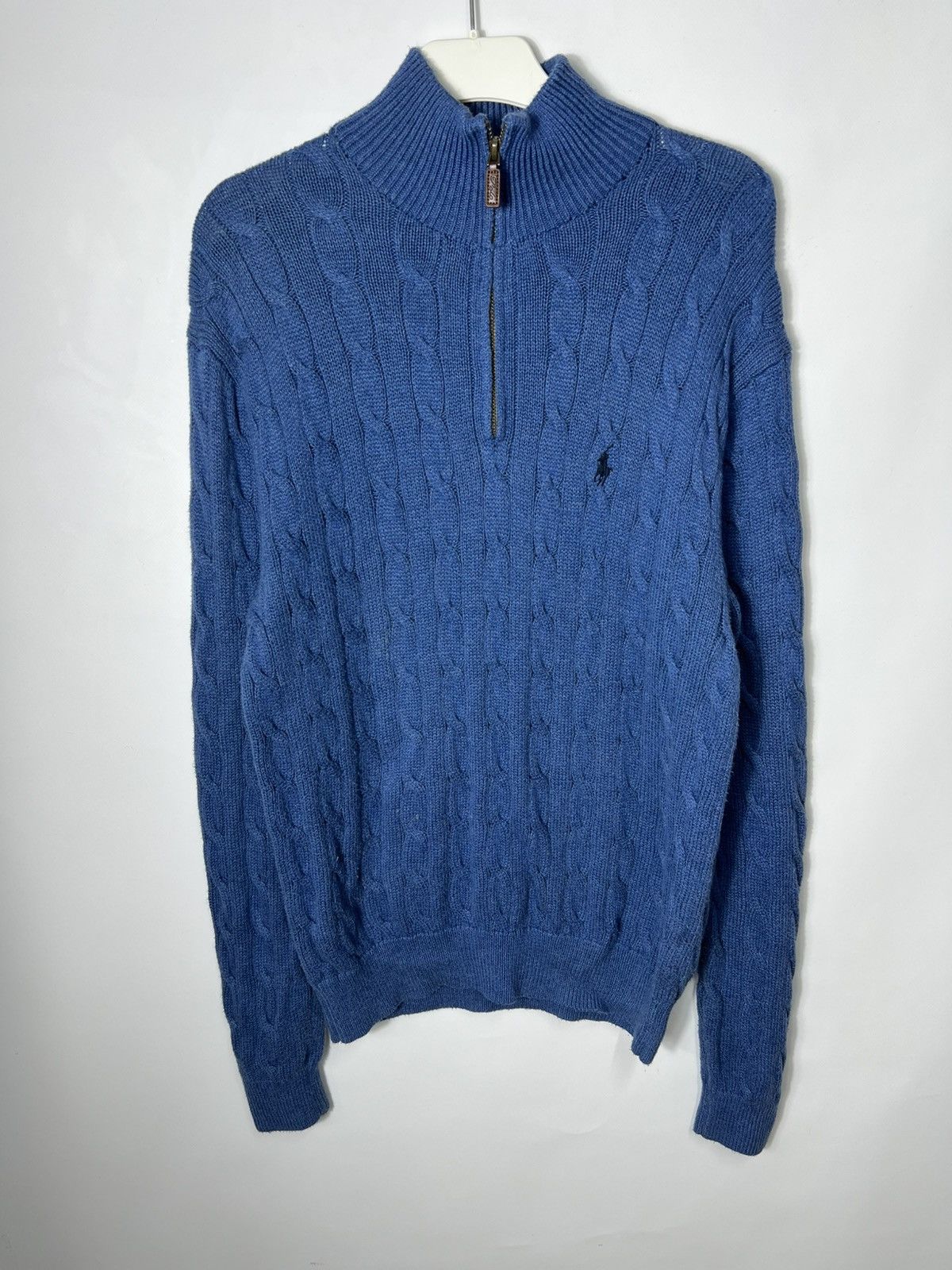 Polo Ralph Lauren Vintage streetwear Polo Ralph Lauren Half Zip Cable Sweater Size US M / EU 48-50 / 2 - 1 Thumbnail