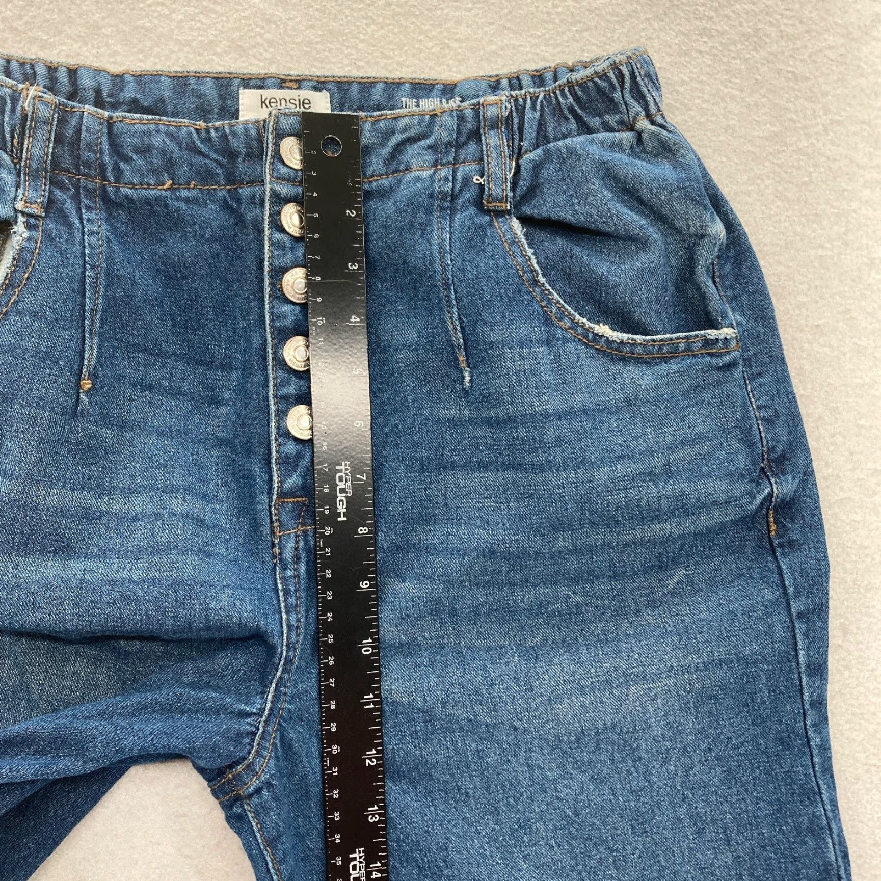 Vintage Kensie Jeans Barrel High Rise Women's 10/30 Blue Denim Button Fly Denim Jeans 90s Retro Luxe Luxe Vintage Size 32" / US 10 / IT 46 - 7 Thumbnail