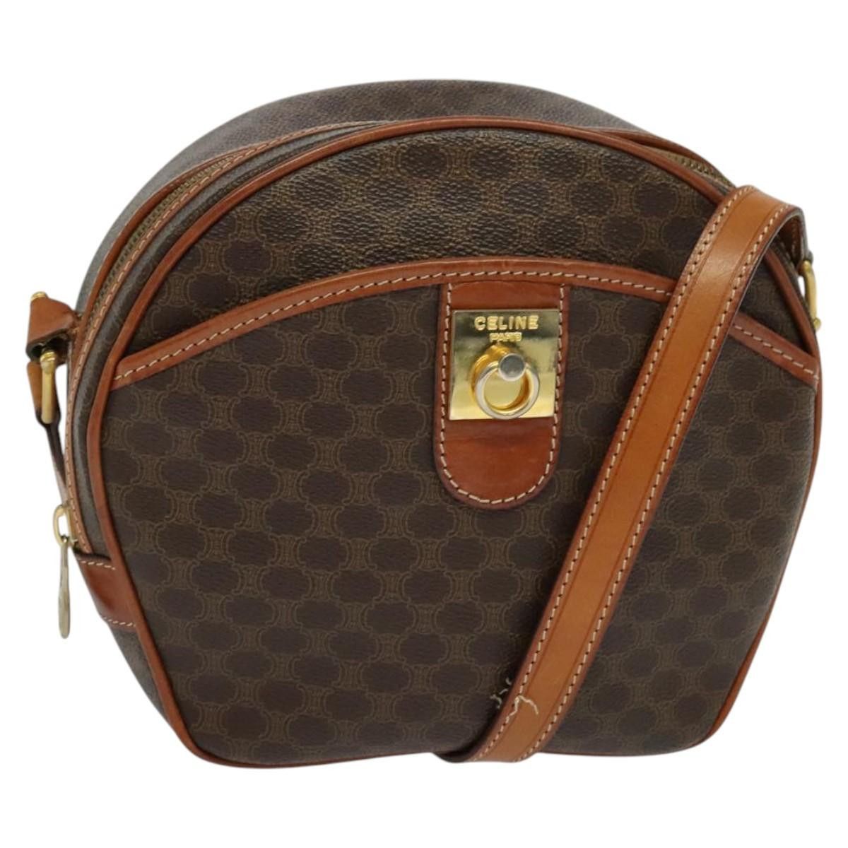 Celine CELINE Macadam Canvas Shoulder Bag Pvc Leather Brown Gold Size ONE SIZE - 1 Thumbnail