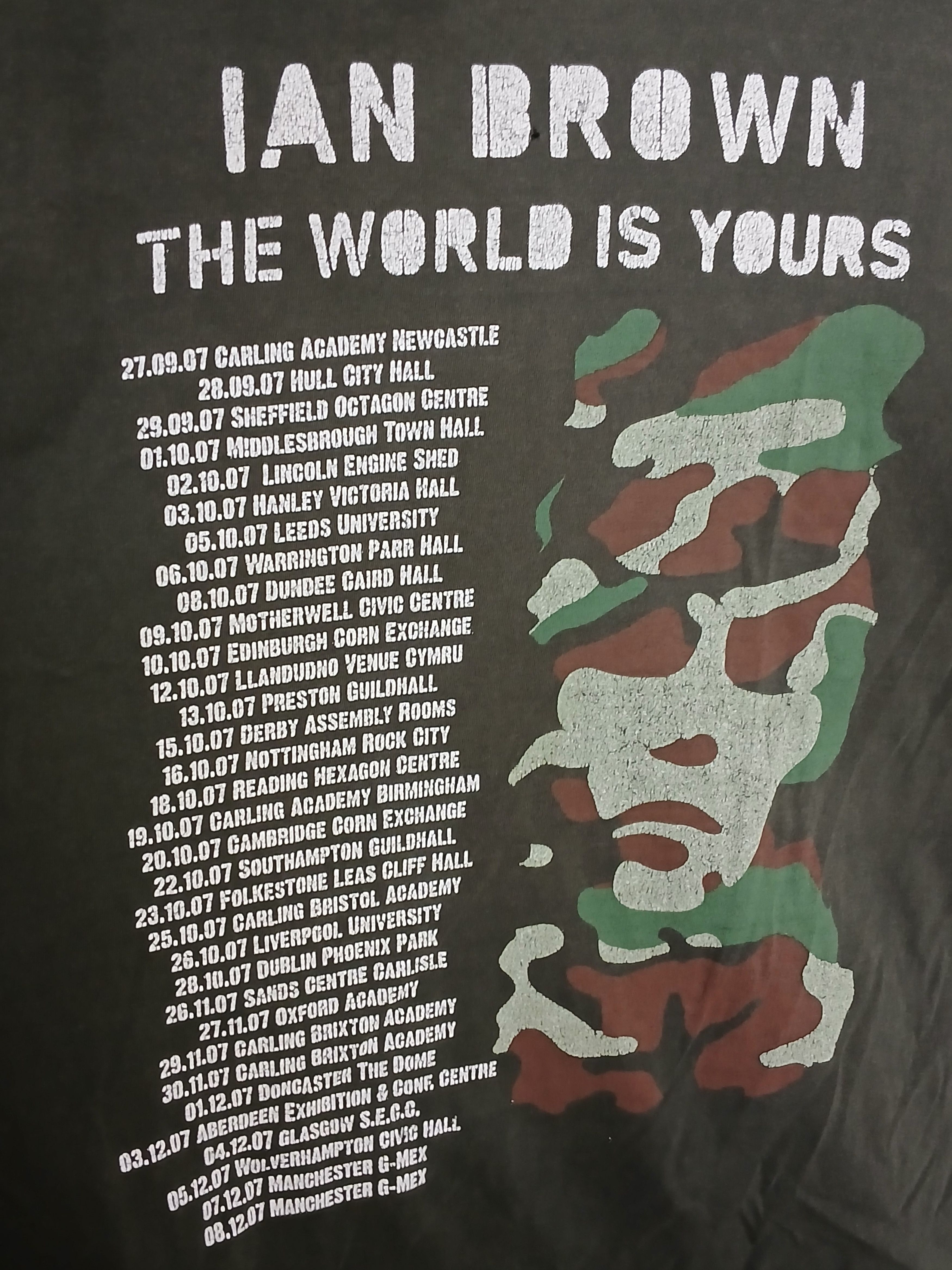 Band Tees × Vintage Vintage 2007 Ian Brown The World Is Yours T-Shirt Size US L / EU 52-54 / 3 - 4 Thumbnail