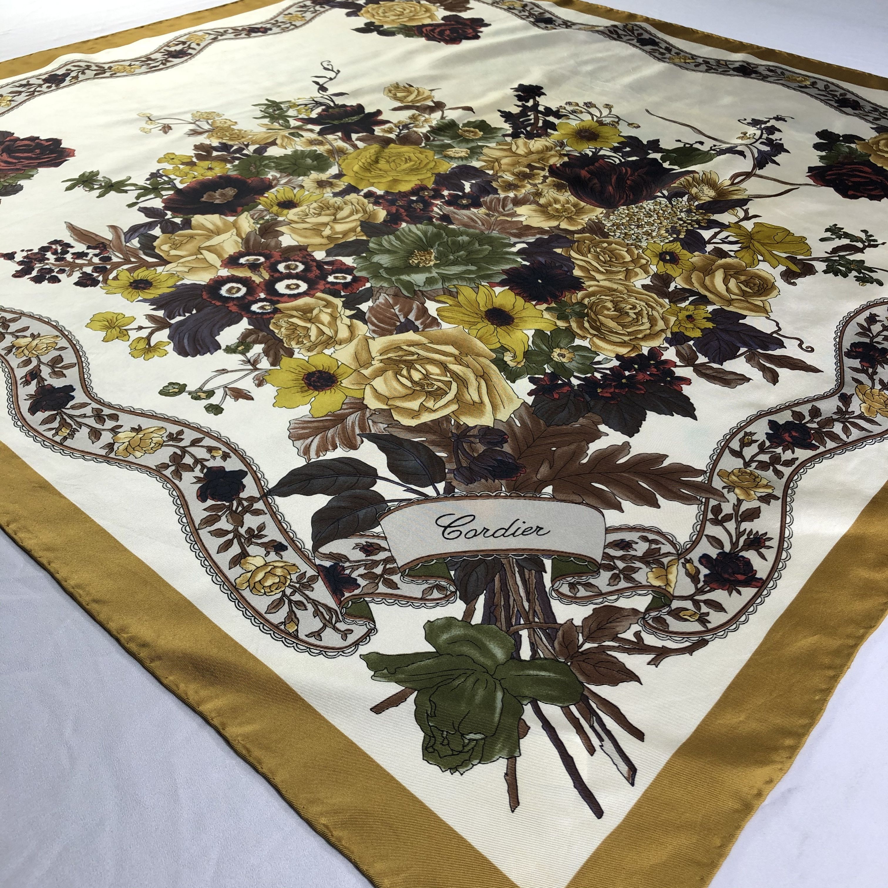 Vintage Vintage Cordier Silk Scarf Size ONE SIZE - 4 Thumbnail