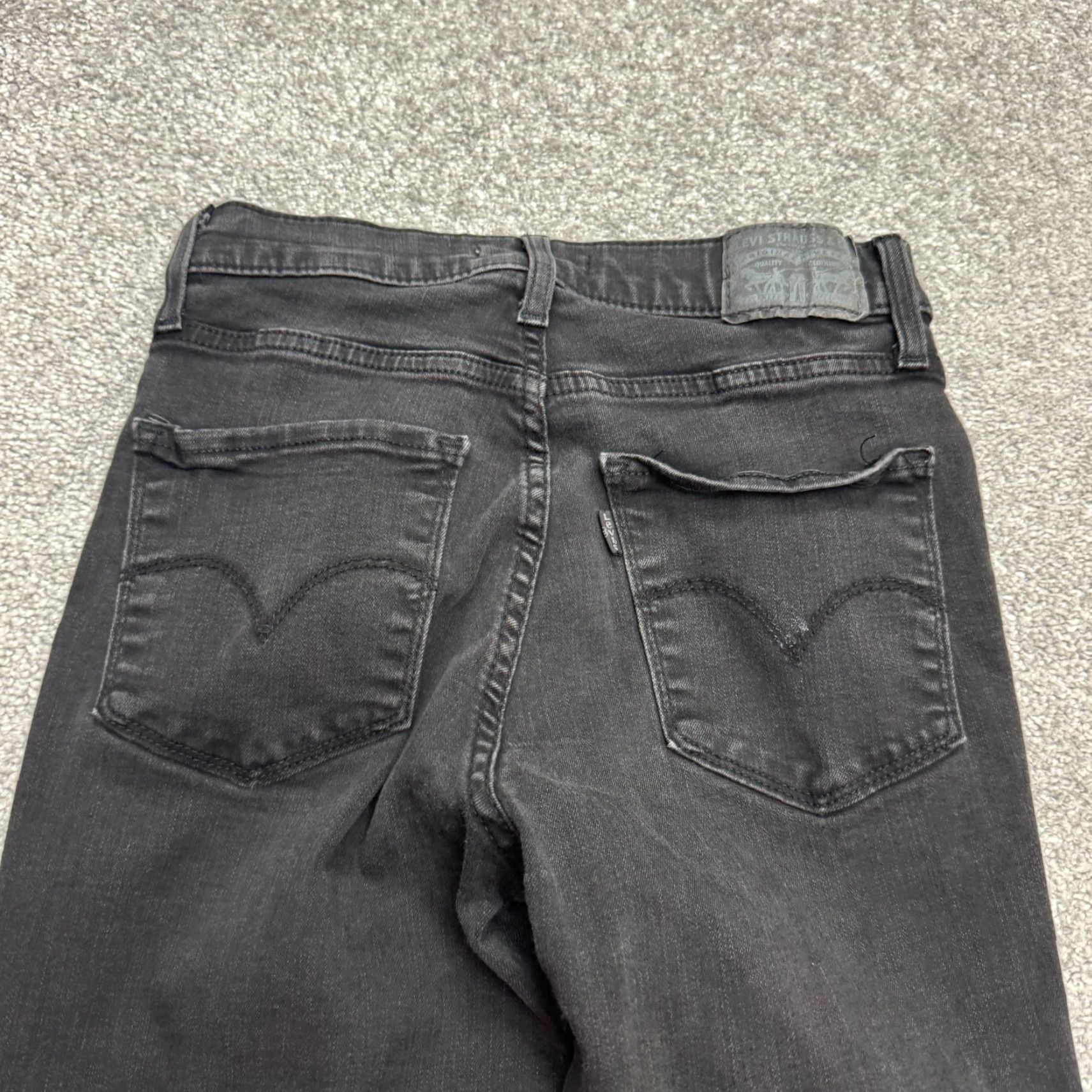 Levi's Levi's 724 High Rise Straight Denim Jeans Womens 26 Black Denim Stretch Regular Straight 5-Pocket City Streetwear Mens Womens Girls Size 26" / US 2 / IT 38 - 6 Thumbnail