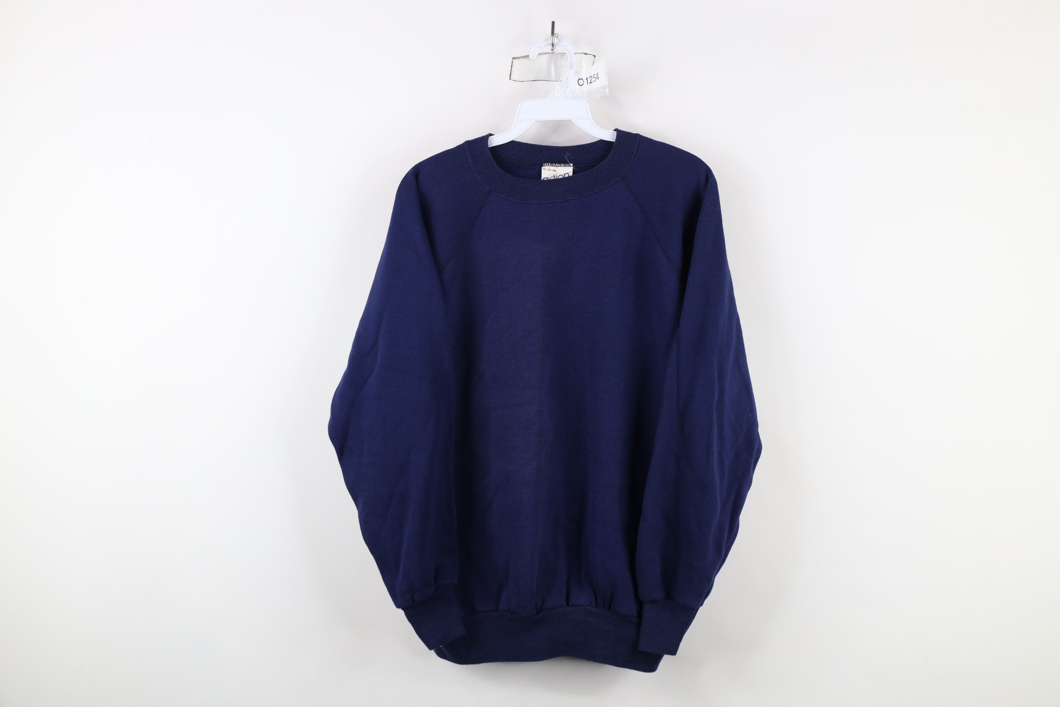 Vintage Vintage 70s 80s Streetwear Crewneck Sweatshirt Blue USA Size XL / US 12-14 / IT 48-50 - 1 Thumbnail