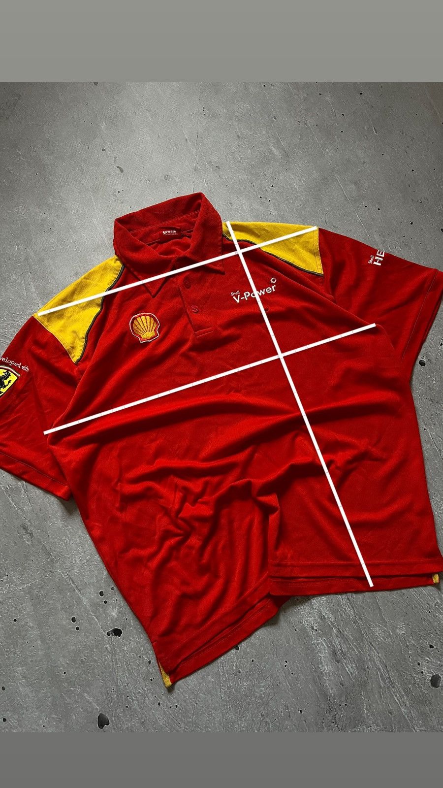 Ferrari Ferrari Shell V-Power Men's Button-Down T-Shirt, Formula 1 L Size US L / EU 52-54 / 3 - 15 Thumbnail