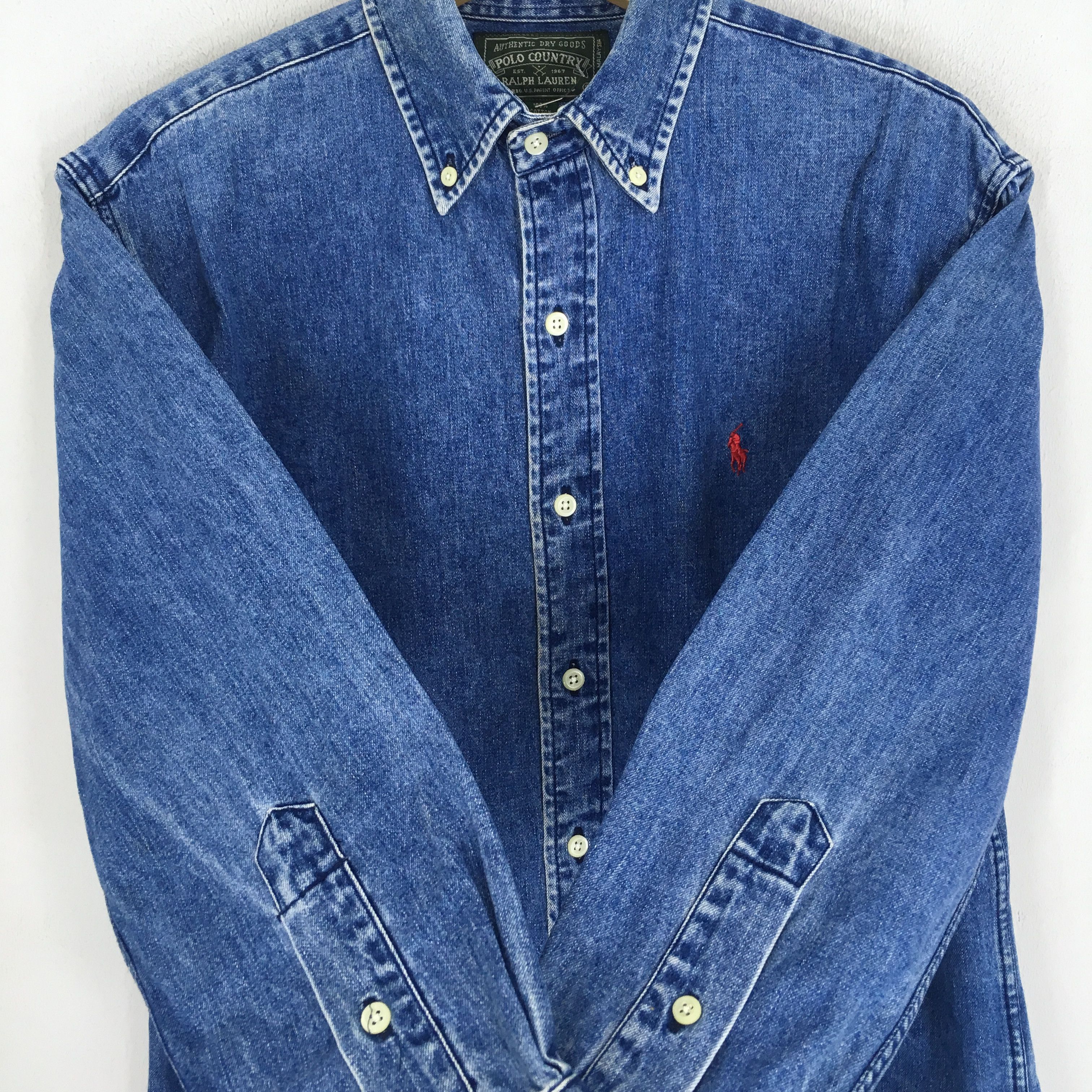 Polo Ralph Lauren Vintage 90's Polo Country Ralph Lauren Jeans Shirt - 1841 Size US S / EU 44-46 / 1 - 7 Thumbnail
