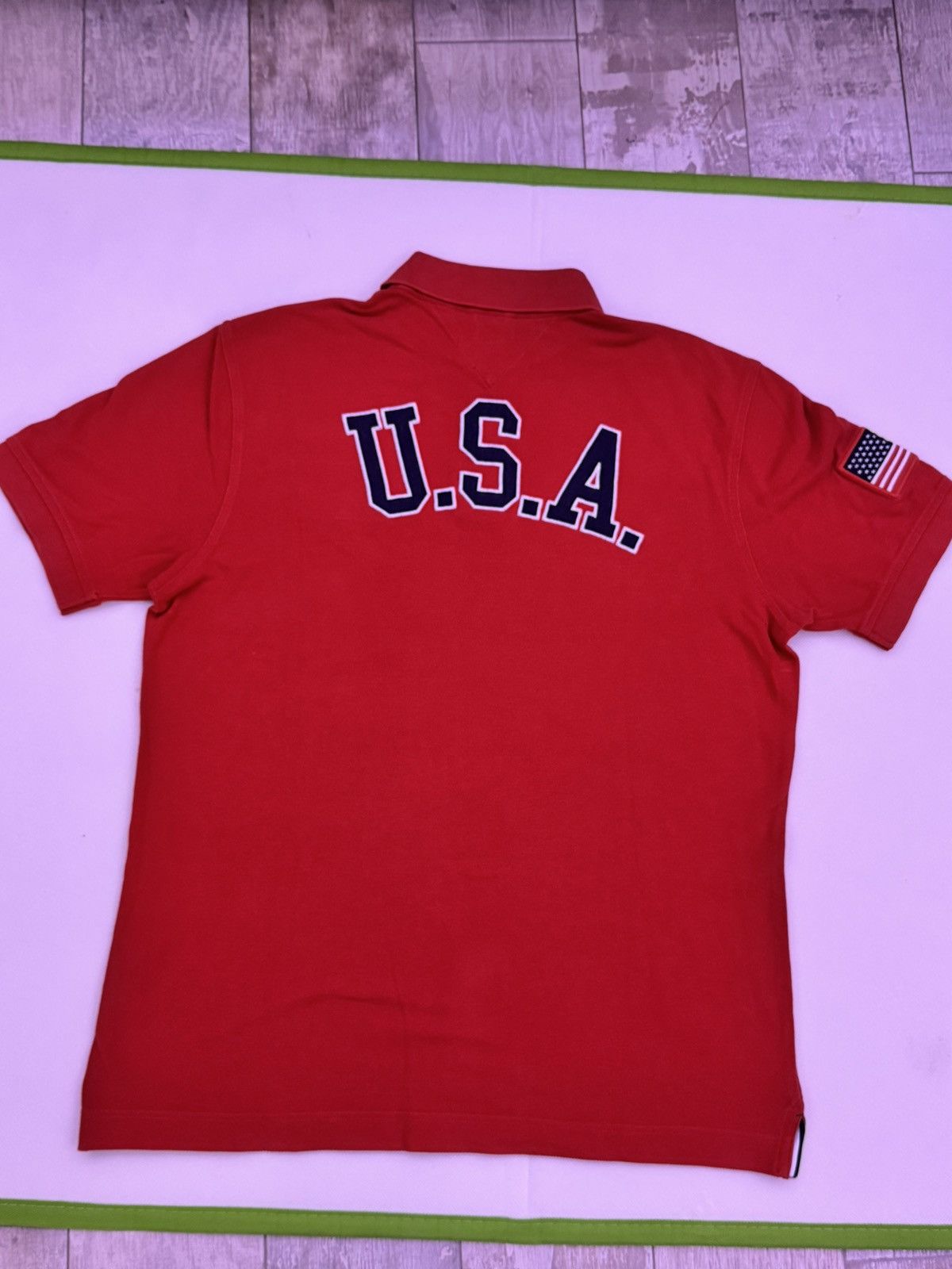 Tommy Hilfiger Tommy Hilfiger Polo Red M – USA, Texas & Flag Patches Size US M / EU 48-50 / 2 - 2 Thumbnail