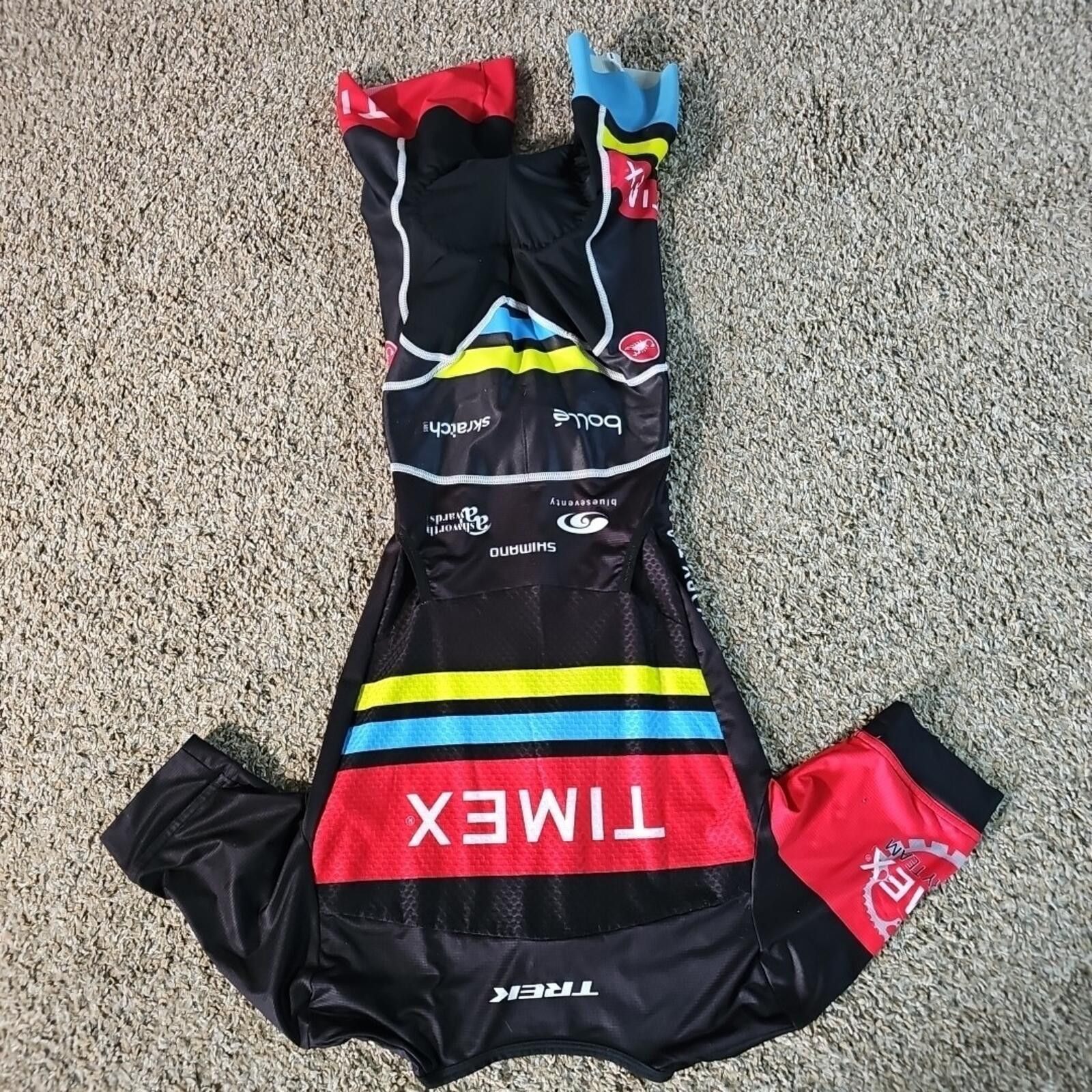 Tek Gear TREK Timex One Piece Padded Racing Jersey Shorts Small Size ONE SIZE - 8 Thumbnail