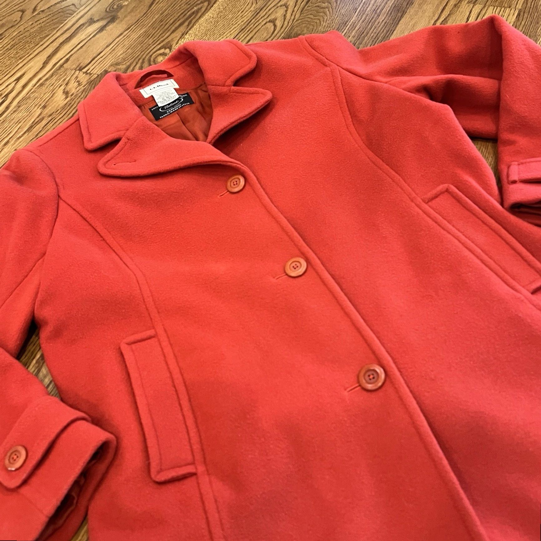 Vintage LL Bean Coat Bellandi Lambswool Peacoat Style Size 16 Regular Made In Italy Size XXL / US 16-18 / IT 52-54 - 4 Thumbnail