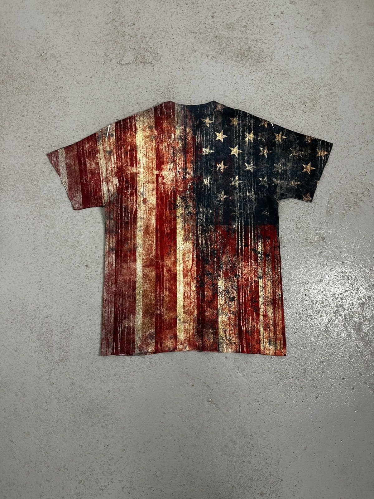 Vintage 00s Fight Club Movie Losing All Hope Is Freedom USA Flag Tee Size US M / EU 48-50 / 2 - 10 Thumbnail