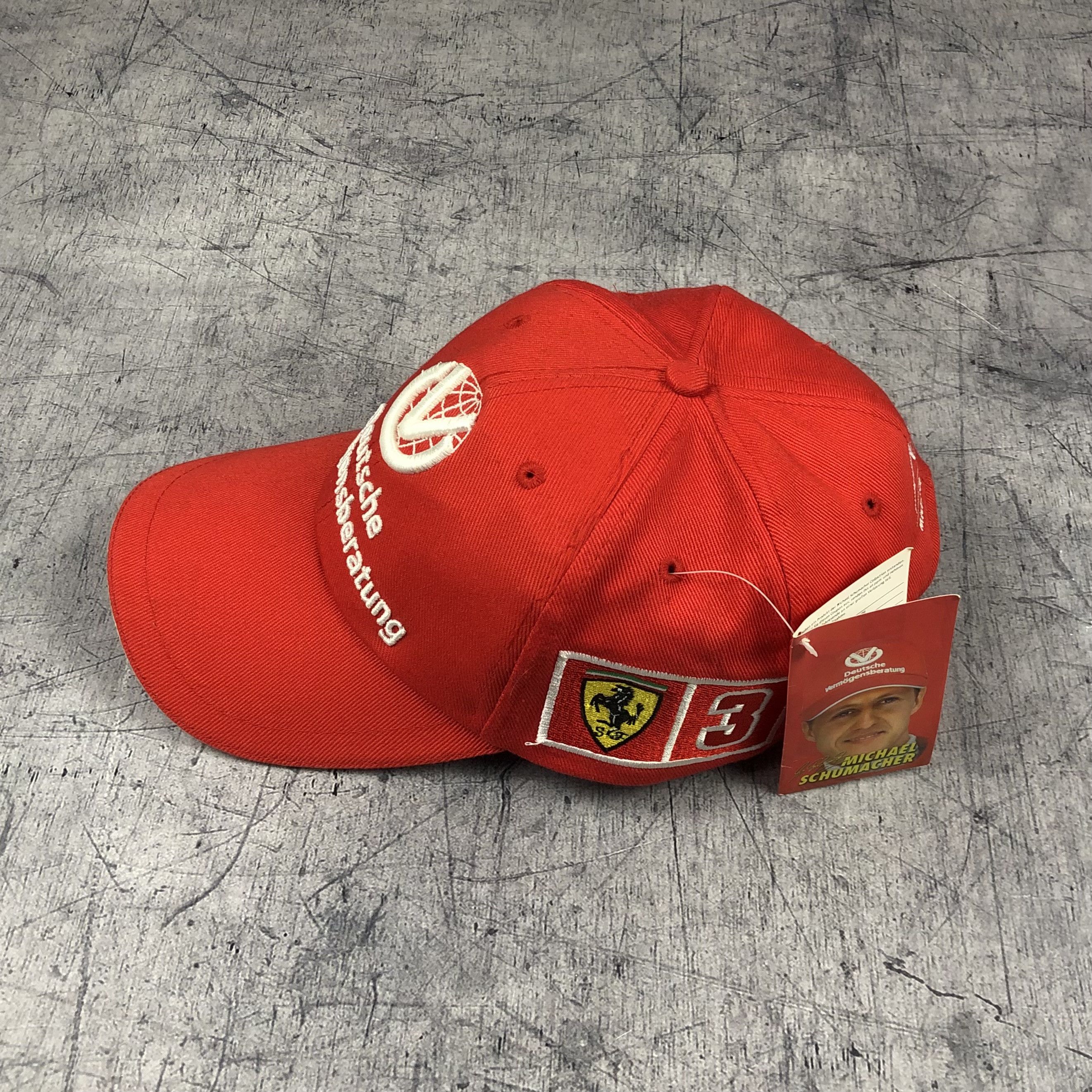 Ferrari 90s Deadstock Ferrari Schumacher Cap F1 Racing Size ONE SIZE - 2 Thumbnail