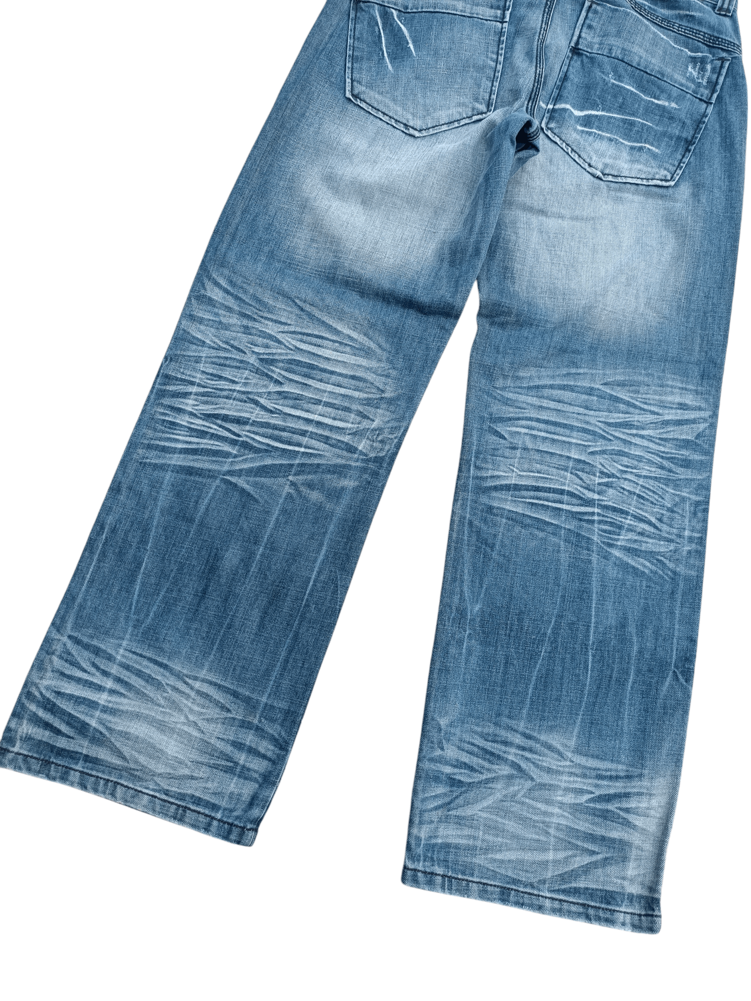 Japanese Brand BAGGY JAPANESE BRAND TR2 WHISKERS DISTRESSED DENIM Size US 34 / EU 50 - 9 Thumbnail