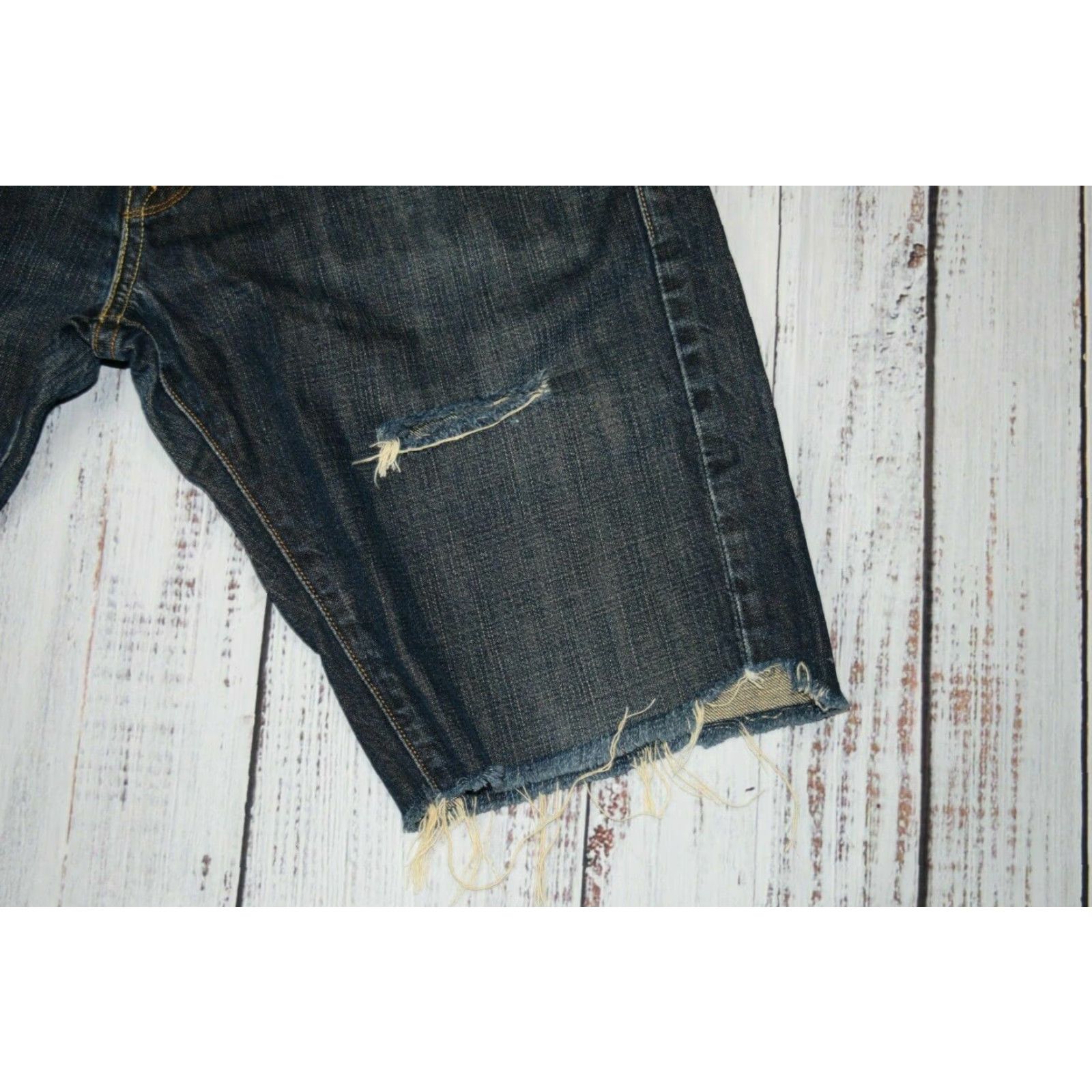 Levi's Levi's Capital E Jeans Shorts Cutoff Matchstick Slim Straight USA Made Size 32 Blue Denim Cotton Men Slim Inseam 11in 32x11 Size US 32 / EU 48 - 3 Thumbnail