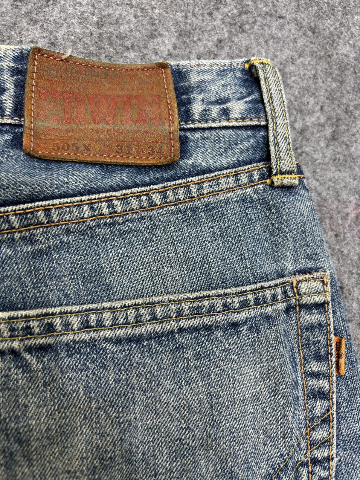 Edwin Vintage Edwin 505X Rusty Medium Wash Selvedge Denim F686 Size US 30 / EU 46 - 17 Thumbnail