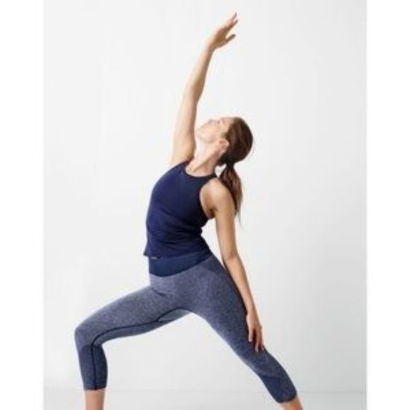 New Balance New Balance For J.Crew Seamless Capri Leggings Navy/Heather Size 27" / US 4 / IT 40 - 4 Thumbnail