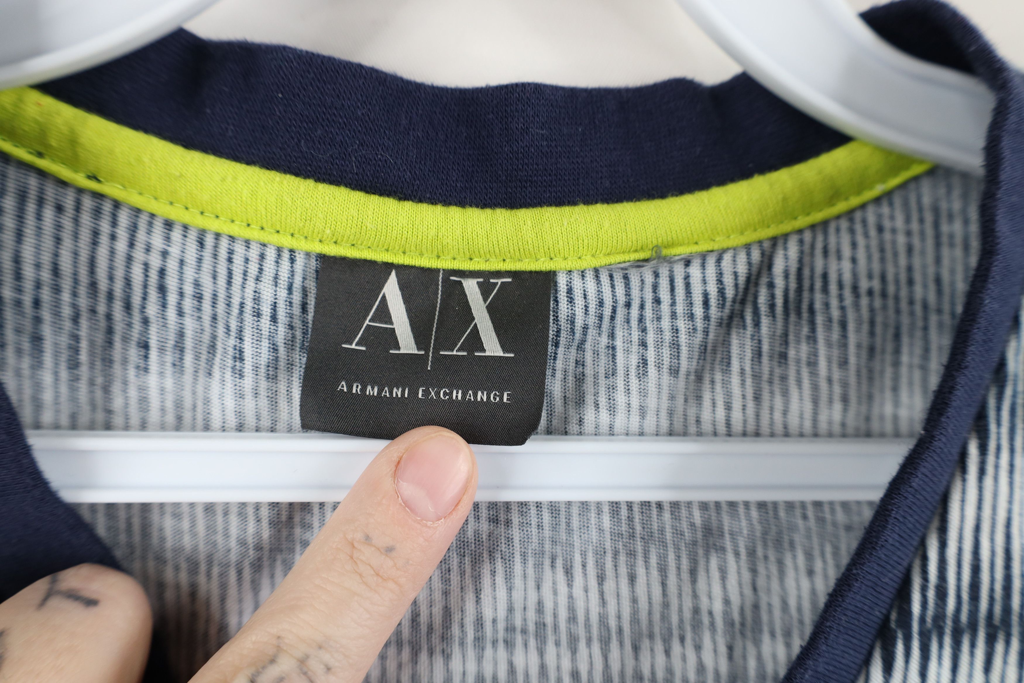 Armani Exchange Armani Exchange Trippy Geometric Short Sleeve V-Neck T-Shirt Size US S / EU 44-46 / 1 - 4 Thumbnail