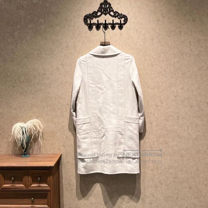 Hermes Hermes Off-White Double-Faced Cashmere Coat Size XXS / US 00 / IT 34 - 2 Thumbnail