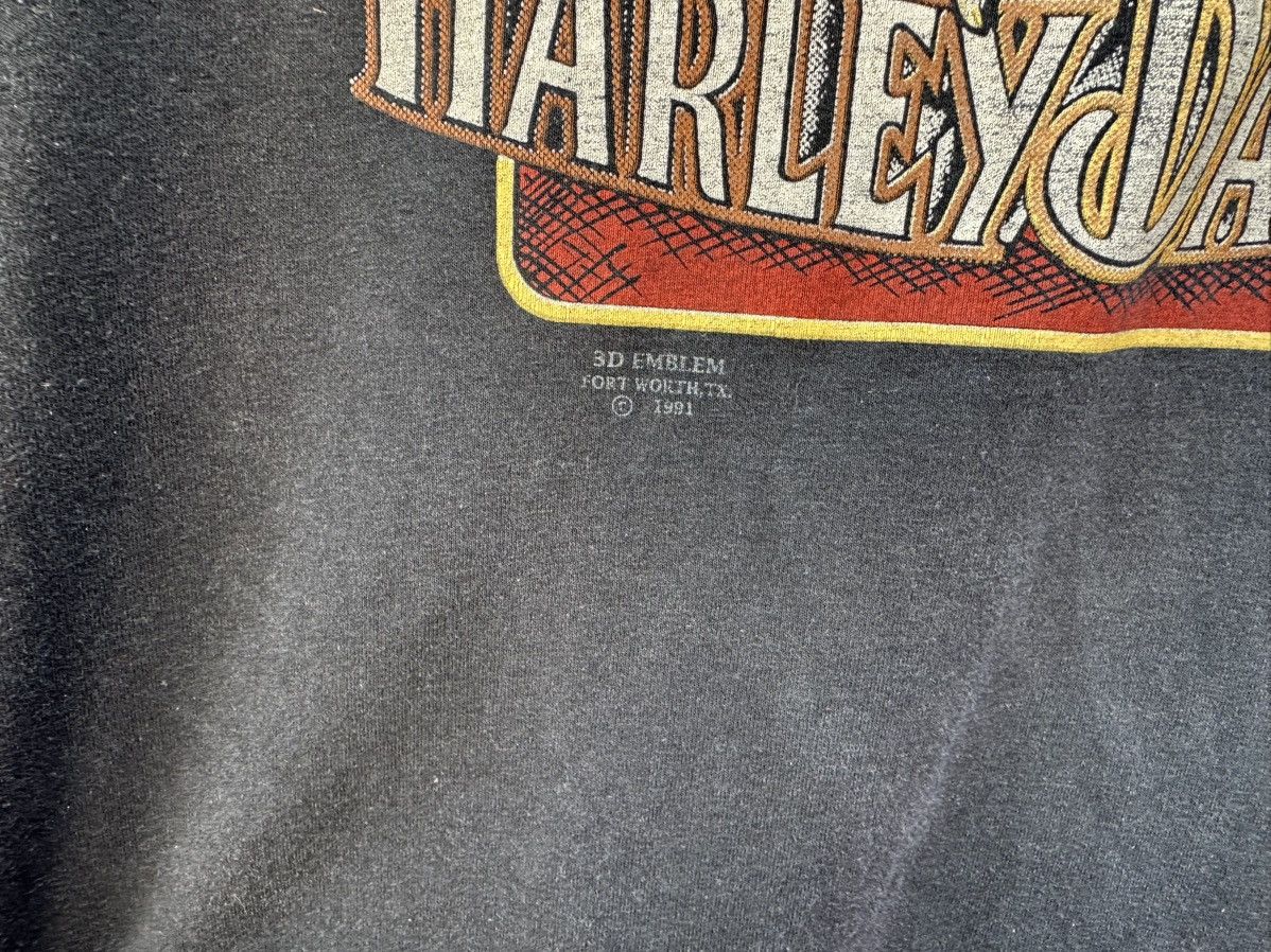 Harley Davidson × Vintage 1991 Vintage Harley Davidson 3D emblem T-shirt Size US XL / EU 56 / 4 - 3 Thumbnail