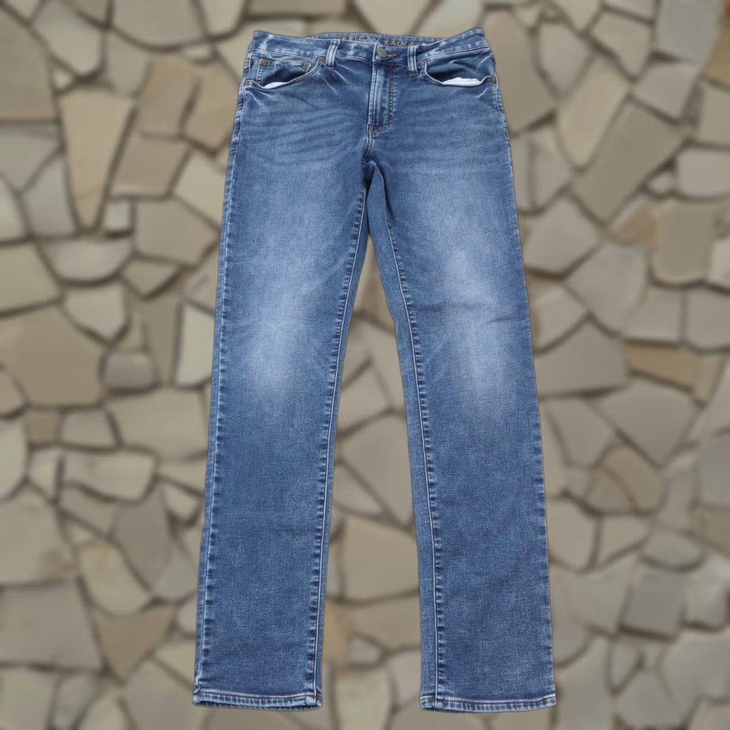 VINTAGE American Eagle Men's Jeans Straight Fit Medium Wash 32x34