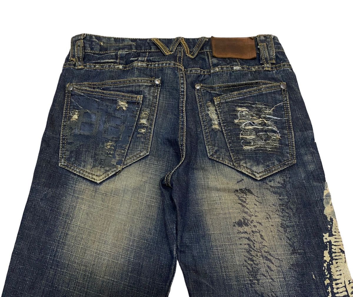 If Six Was Nine Rare Design Vintage Japanese Brand Cotton Farm Jeans 1990s Size US 32 / EU 48 - 4 Thumbnail
