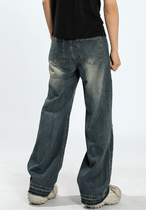 Japanese Brand × Jean American retro washed distressed loose ripped jeans Size US 32 / EU 48 - 3 Thumbnail