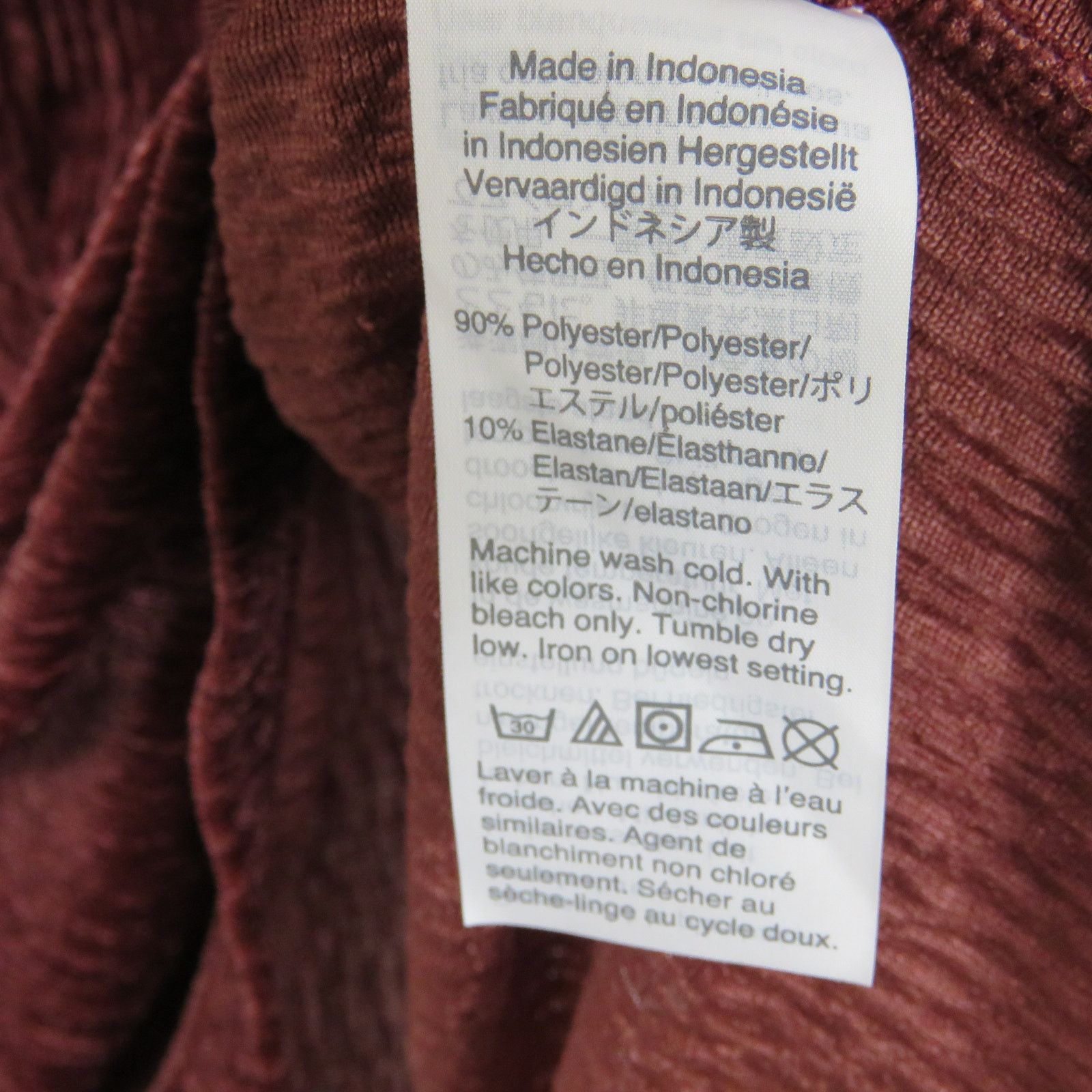 Madewell Madewell Crinkle Velvet Flutter Sleeve Top Dusty Burgundy Size M / US 6-8 / IT 42-44 - 6 Thumbnail