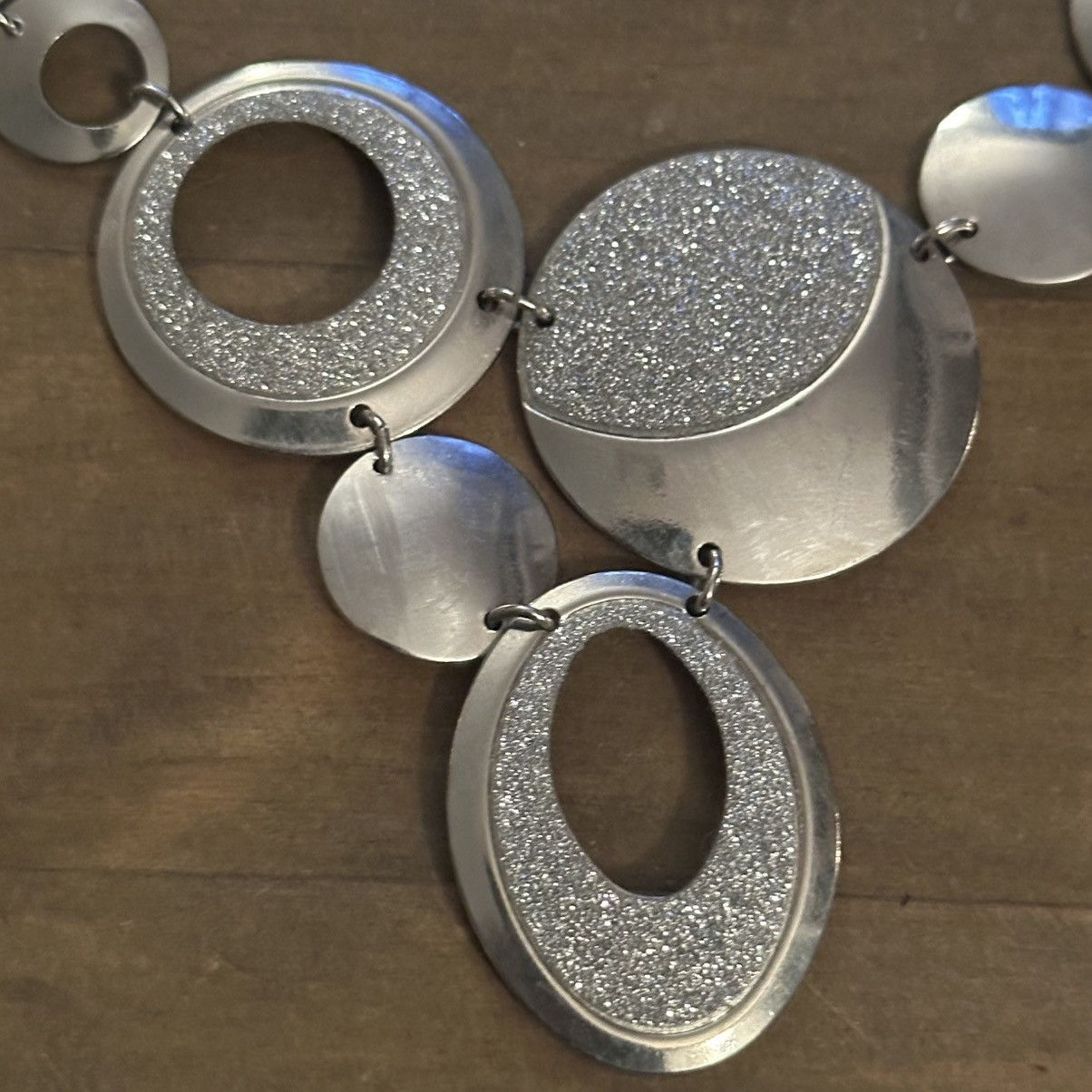 Other NY Collection silver tone glitter accent statement necklace Size ONE SIZE - 3 Thumbnail