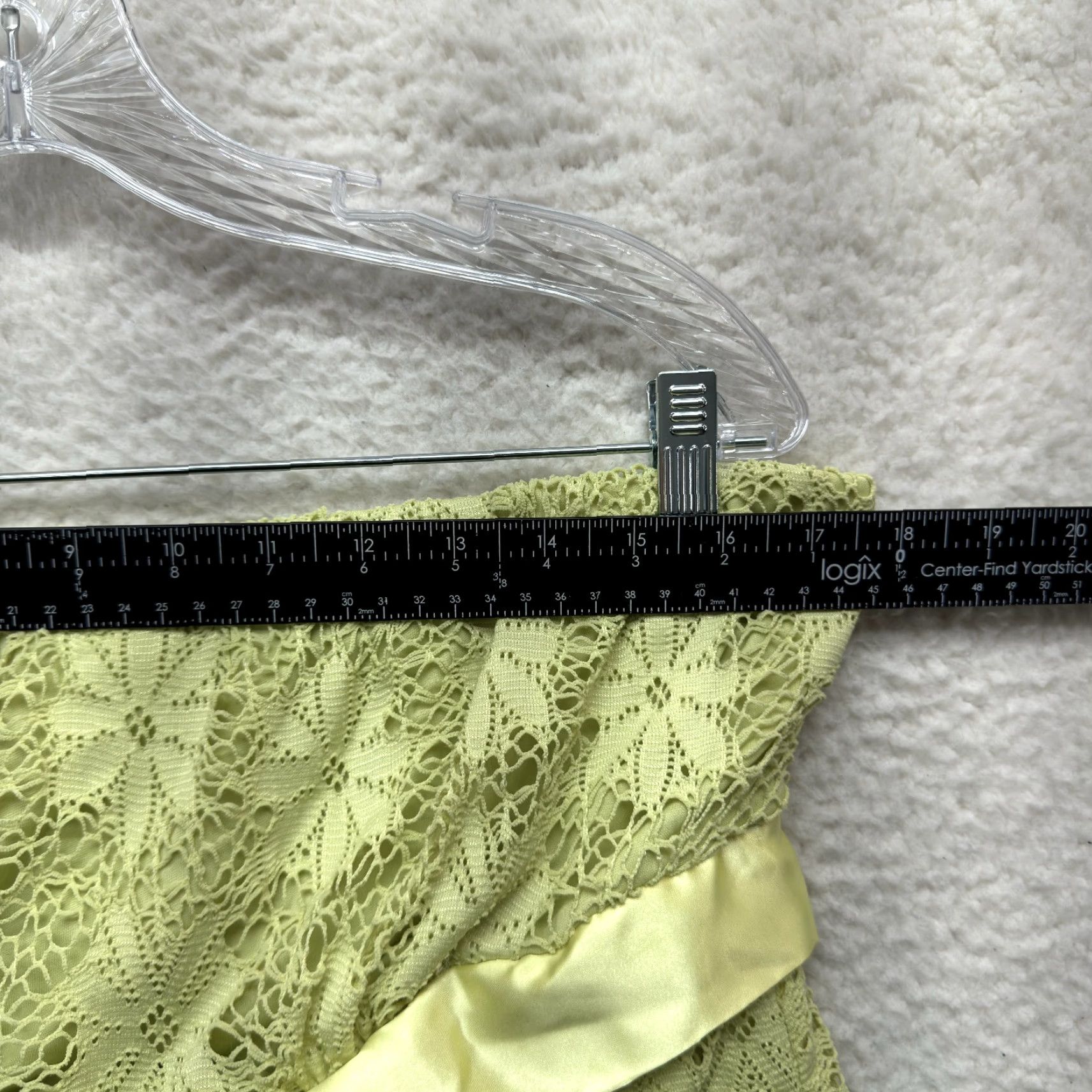 Vintage VINTAGE 90s Y2K Strapless Tube Top Green Coquette Boho Fairy Whimsigoth M.K.M Designs Shirt 1X XL Womens Grunge Lace Size XL / US 12-14 / IT 48-50 - 3 Thumbnail