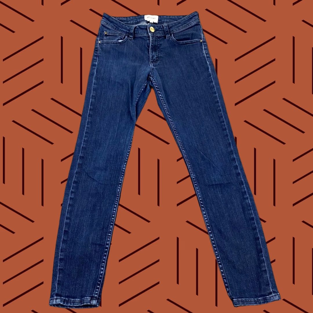 Denime Sezane Jeans Womens 24 Denim Slim Skinny Tapered Leg Medium Wash Stretch Blue 26 Inseam 5-Pocket Design Mens? Size 42" / US 20 - 1 Thumbnail