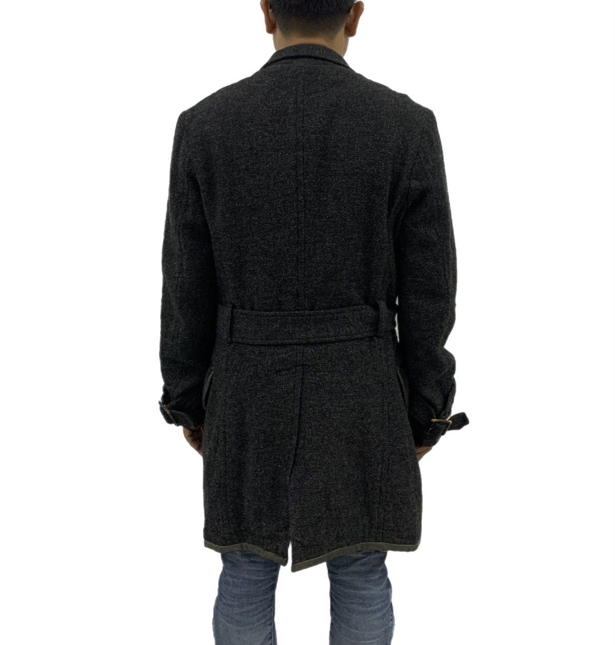 Yohji Yamamoto Vintage Y's by Yohji Yamamoto Gabardine Belted Wool Coat Size US M / EU 48-50 / 2 - 3 Thumbnail