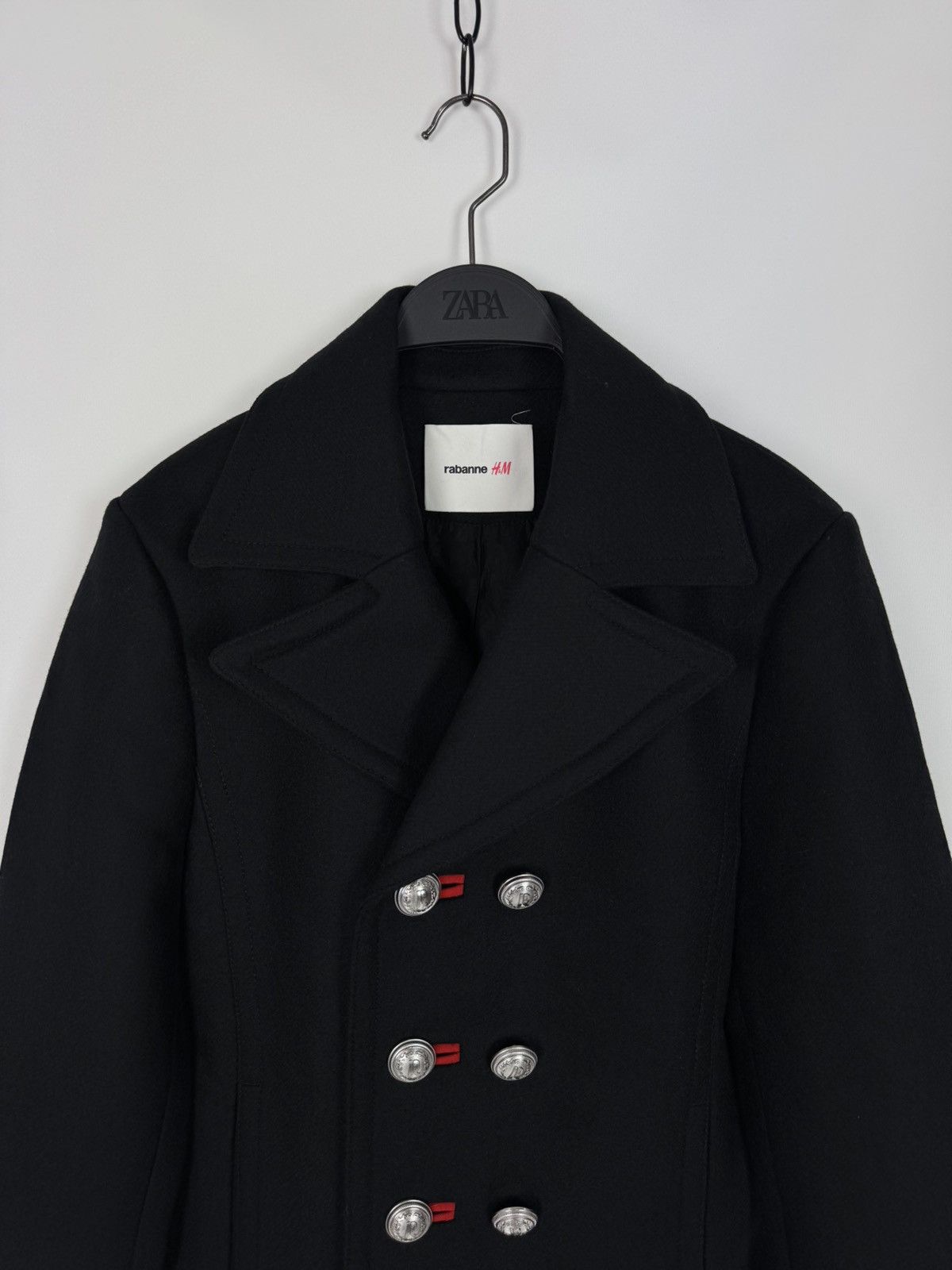 H&M H&M x Rabanne Wool Black Coat Jacket Size US S / EU 44-46 / 1 - 4 Thumbnail