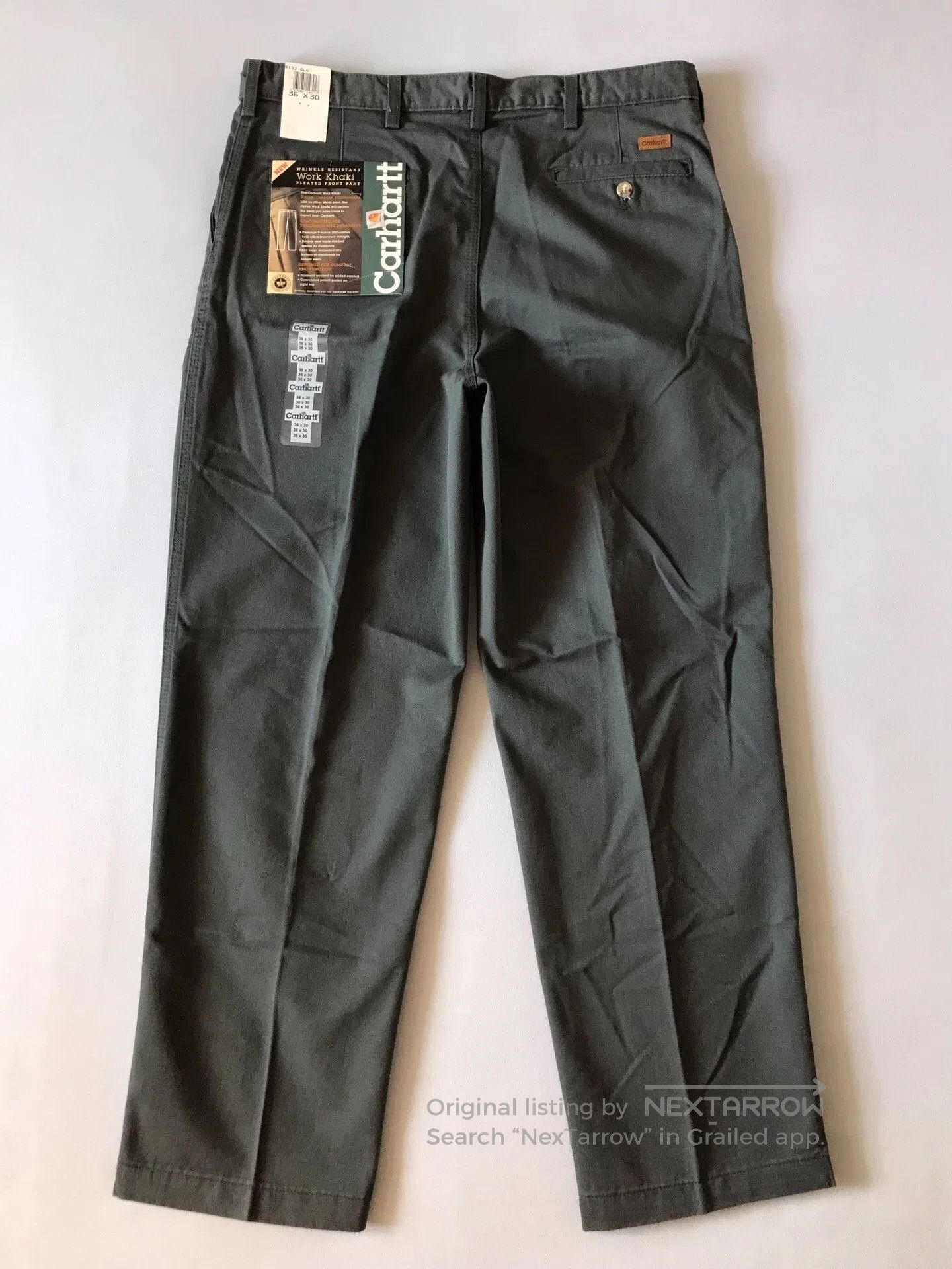 Carhartt Carhartt B132 Olive W36L30 Work Pants. Size US 36 / EU 52 - 3 Thumbnail