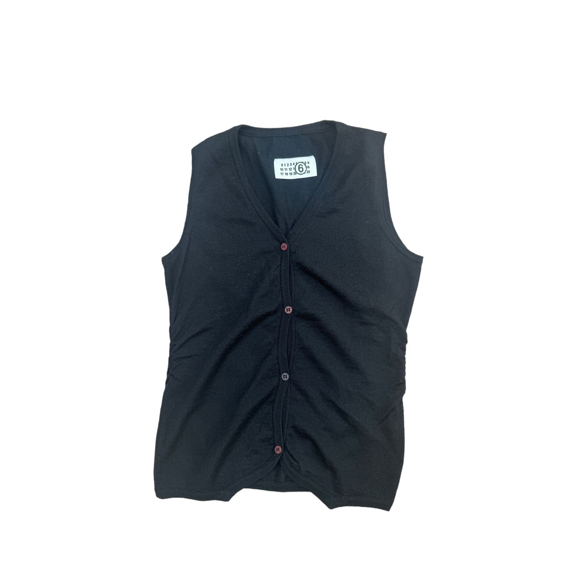 Maison Margiela FW 2007 Vintage Black Wool Vest Size S / US 4 / IT 40 - 1 Thumbnail