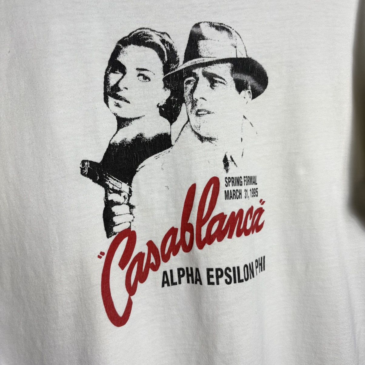 Vintage Vintage 90s Casablanca Film Movie Tee Size US L / EU 52-54 / 3 - 3 Thumbnail