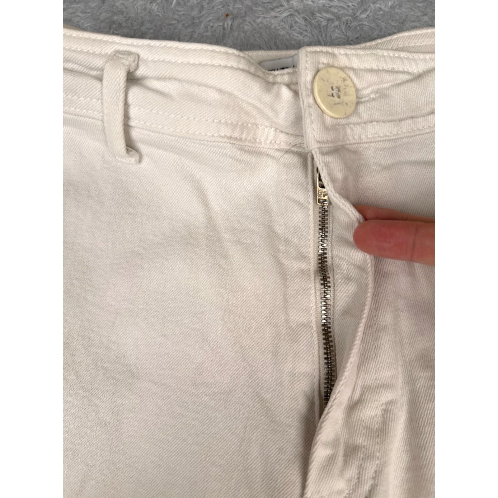 Zara Zara White Denim Wide Leg Jeans Women Size 4 High Rise Cotton Blend 24x27 90s Size 27" / US 4 / IT 40 - 5 Thumbnail