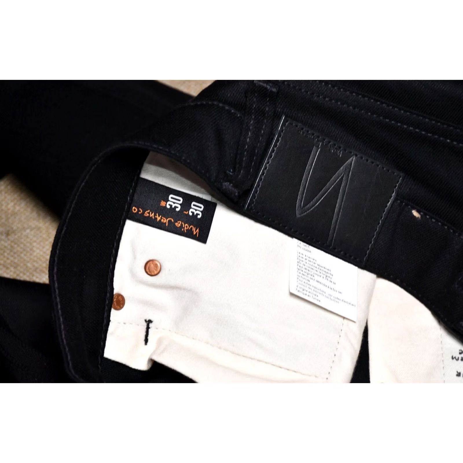 Nudie Jeans NUDIE JEANS TILTED TOR DRY EVER BLACK Jeans W30/L30 Slim Regular 5-Pocket Denim Cotton Elastane Men Mens Size US 30 / EU 46 - 7 Thumbnail