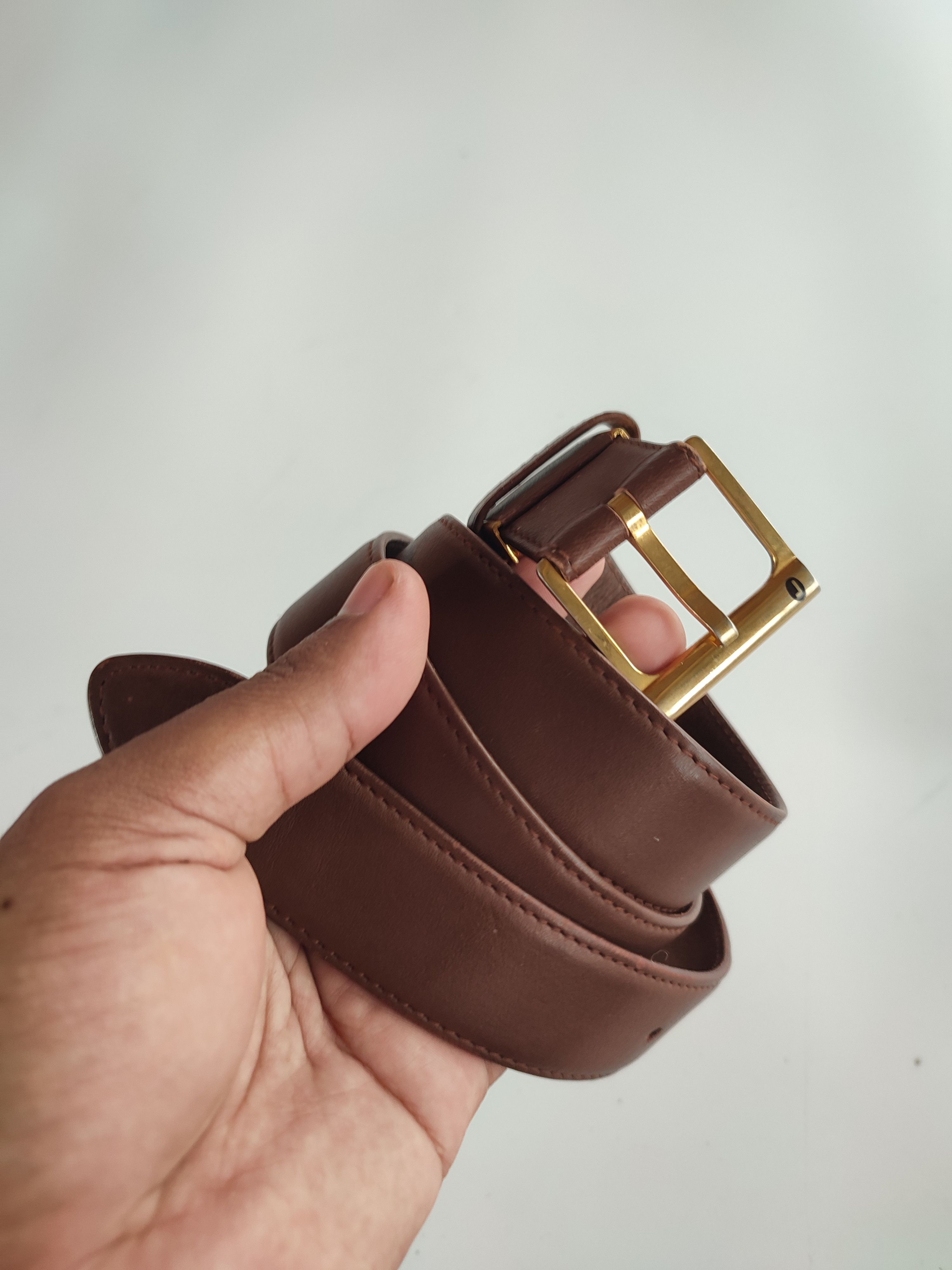 Lancel Lancel Paris Brown Leather Belt Size 38 - 1 Thumbnail