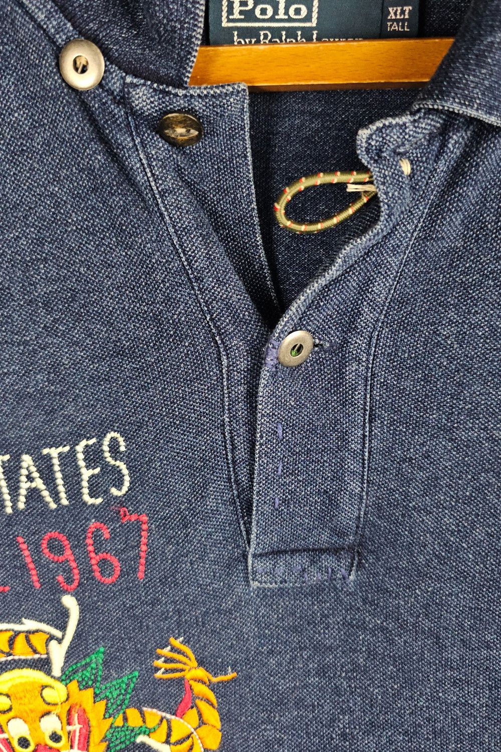 Polo Ralph Lauren PRL “USNC Dragon” Indigo Jersey Polo - XLT (Tall) - c. 06ss Size US XL / EU 56 / 4 - 10 Thumbnail