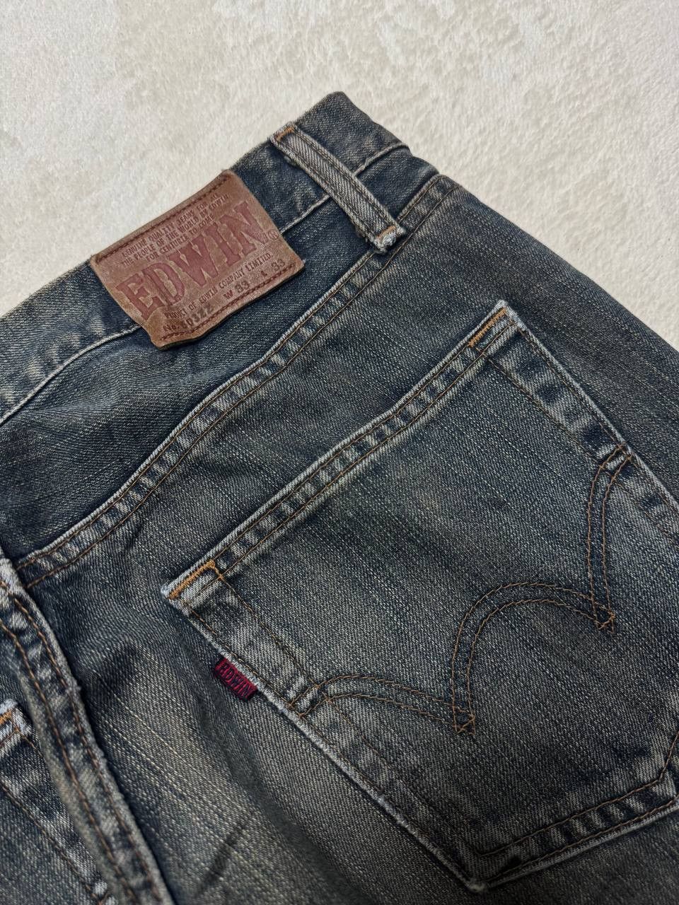 Edwin SICK Vintage Edwin Rusty Mudwash Distress Regular Dark Jean Size US 32 / EU 48 - 19 Thumbnail