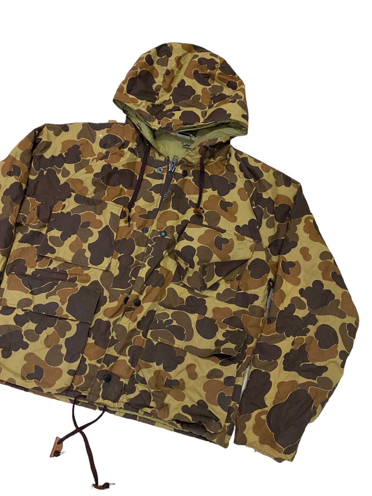 Vintage 💥Vintage 80s Goretex Duxbak Duck Camo Hoodie Size US M / EU 48-50 / 2 - 3 Thumbnail