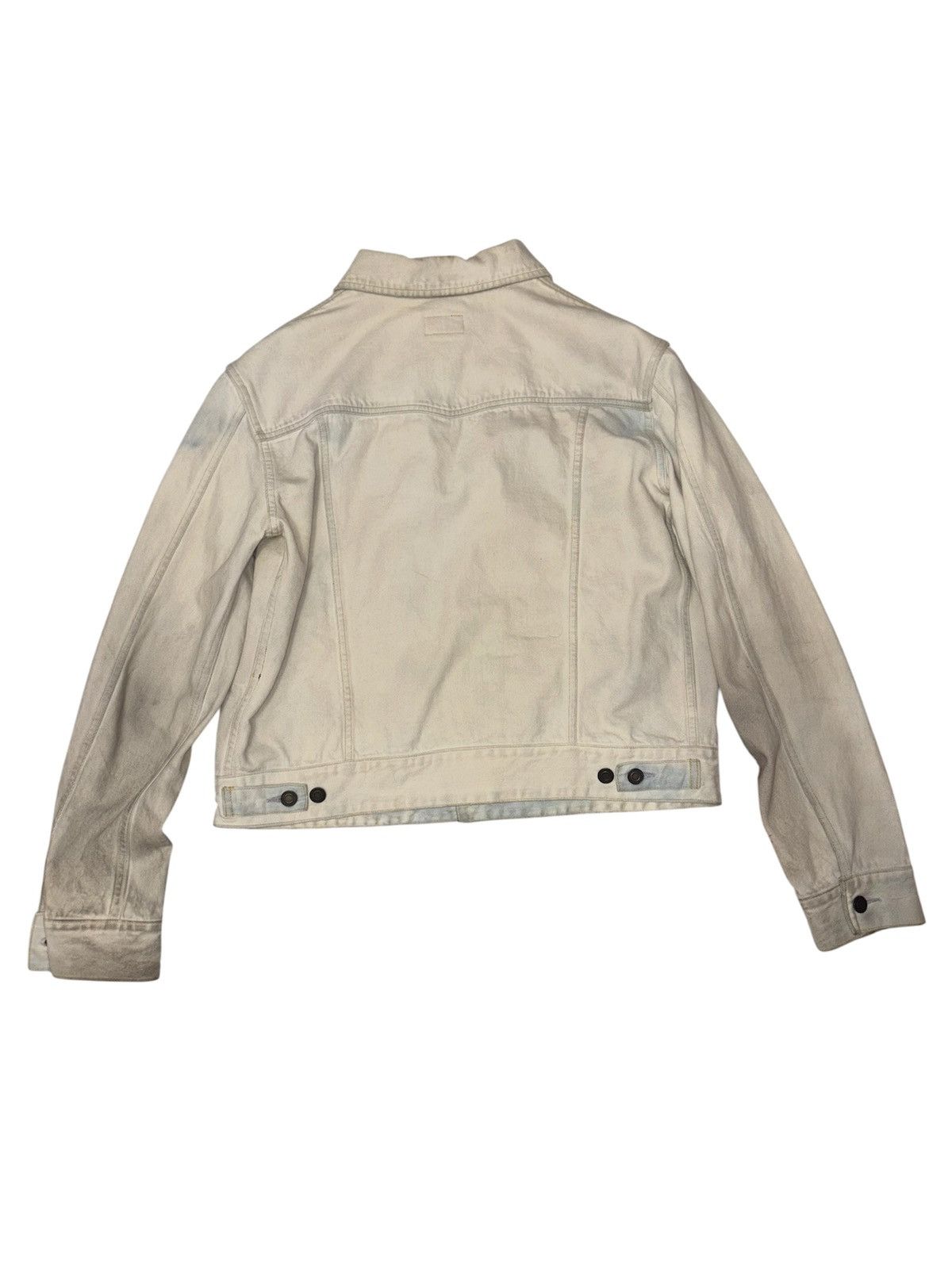 Saint Laurent Paris Saint Laurent White Denim Trucker Jacket Size XXL / US 16-18 / IT 52-54 - 2 Thumbnail